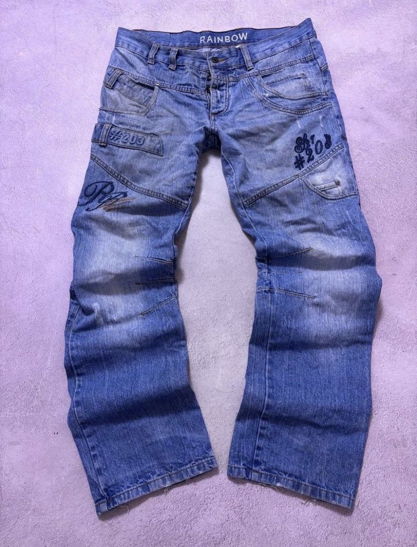 Japanese Brand × Vintage Japanese Baggy Tornado Mart style y2k Pants Jeans Size US 32 / EU 48 - 2 Thumbnail