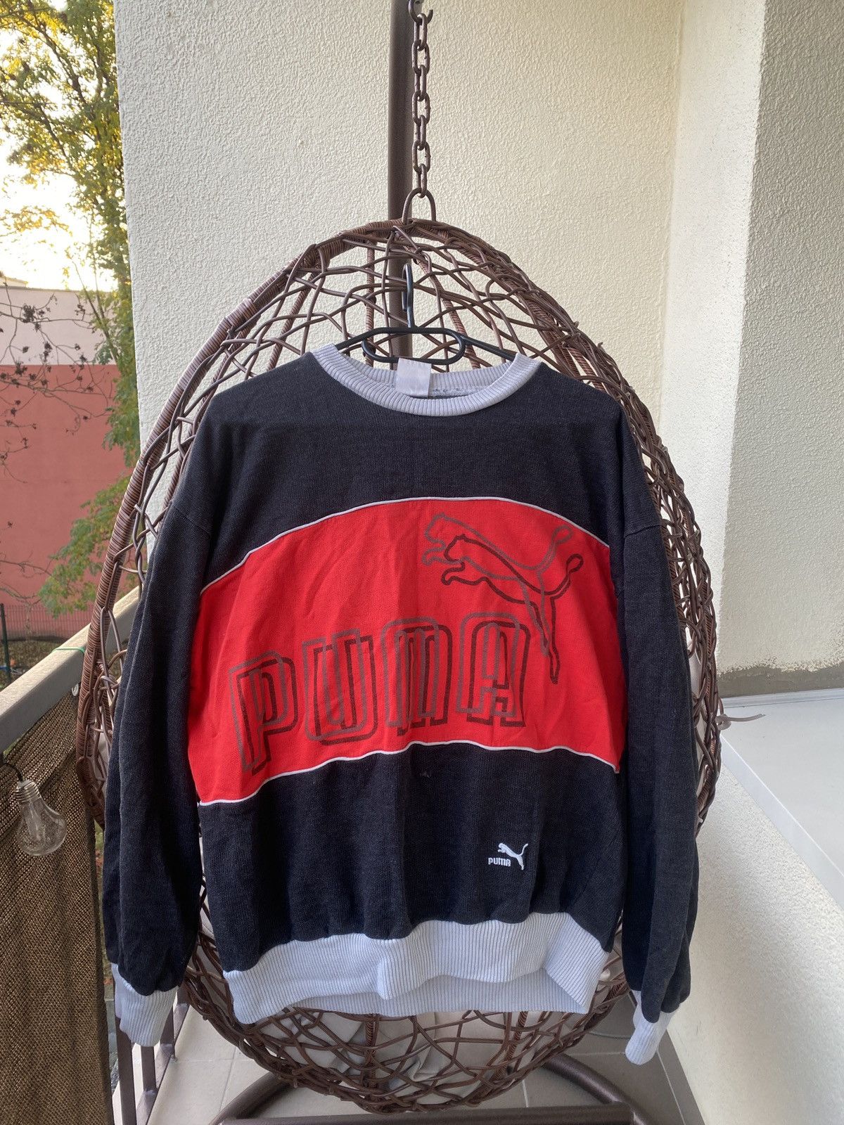 Puma Puma vintage rare big logo crawneck Size US L / EU 52-54 / 3 - 1 Thumbnail