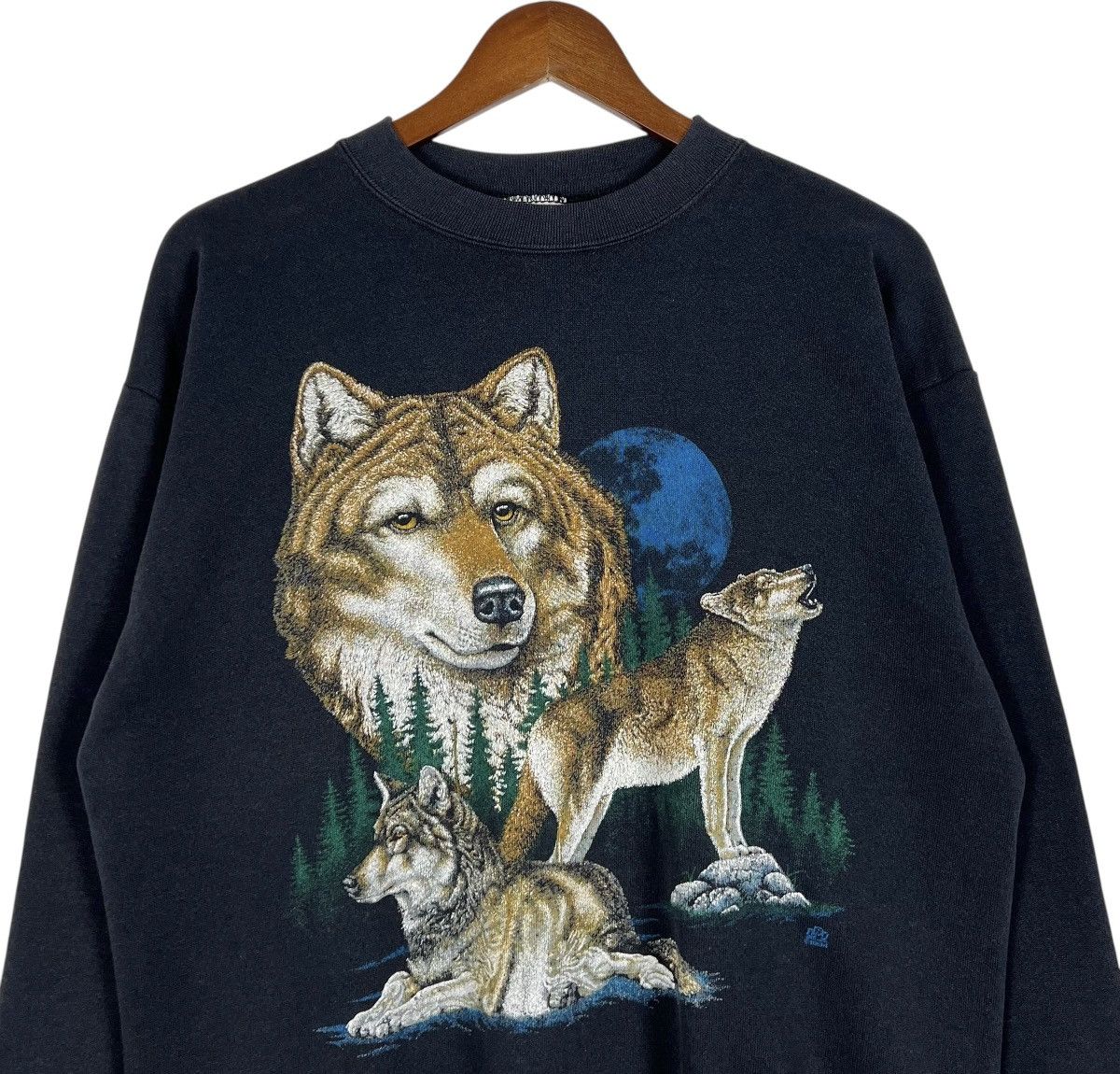 Vintage 90s Vintage Animal Art Sweatshirt Size US XL / EU 56 / 4 - 4 Thumbnail