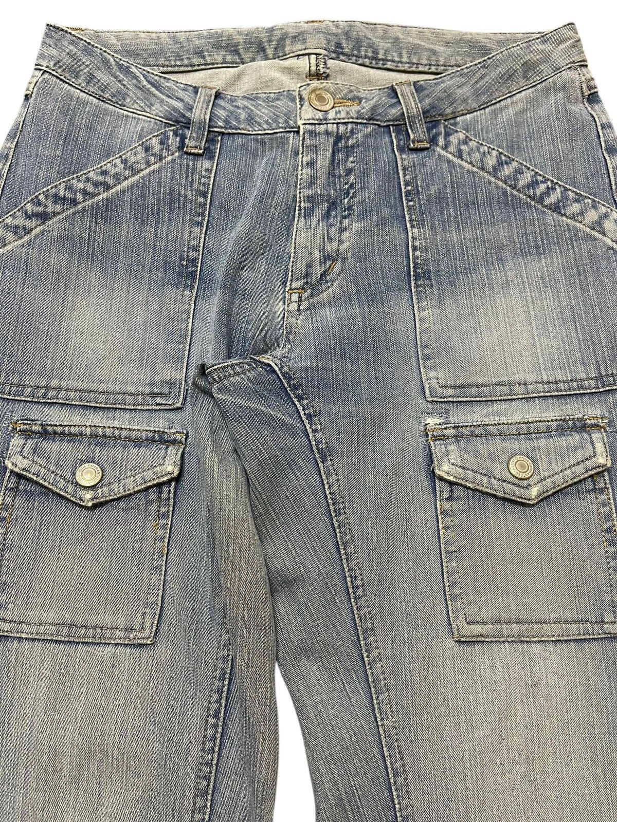 14th Addiction Vintage Japanese Brand Bush Pants Faded Wash Flare Jeans Size US 28 / EU 44 - 4 Thumbnail