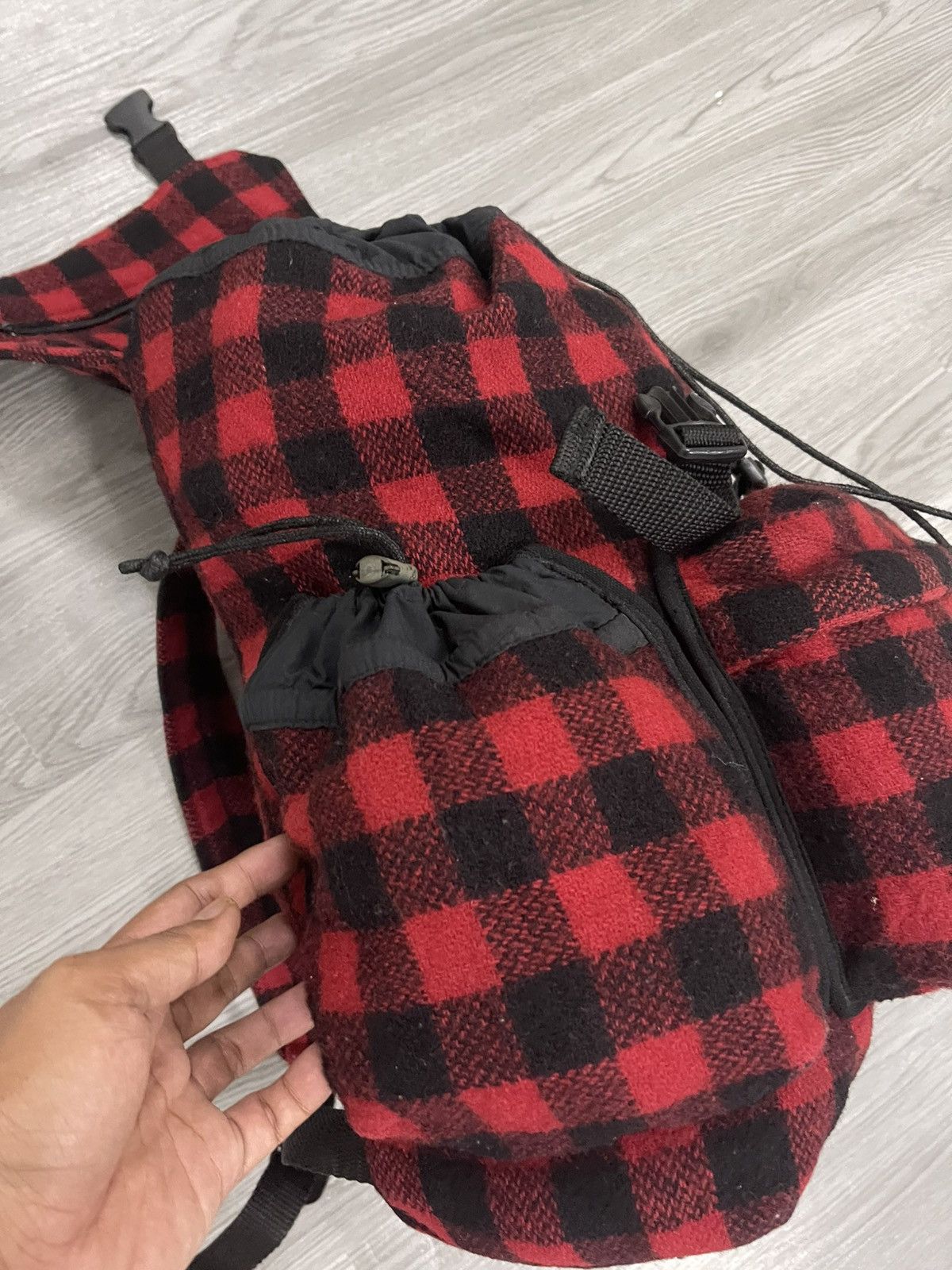 Johnson Woolen Mills Red Plaid Johnson Woolen Mill Rucksack Bagpack Size ONE SIZE - 13 Thumbnail
