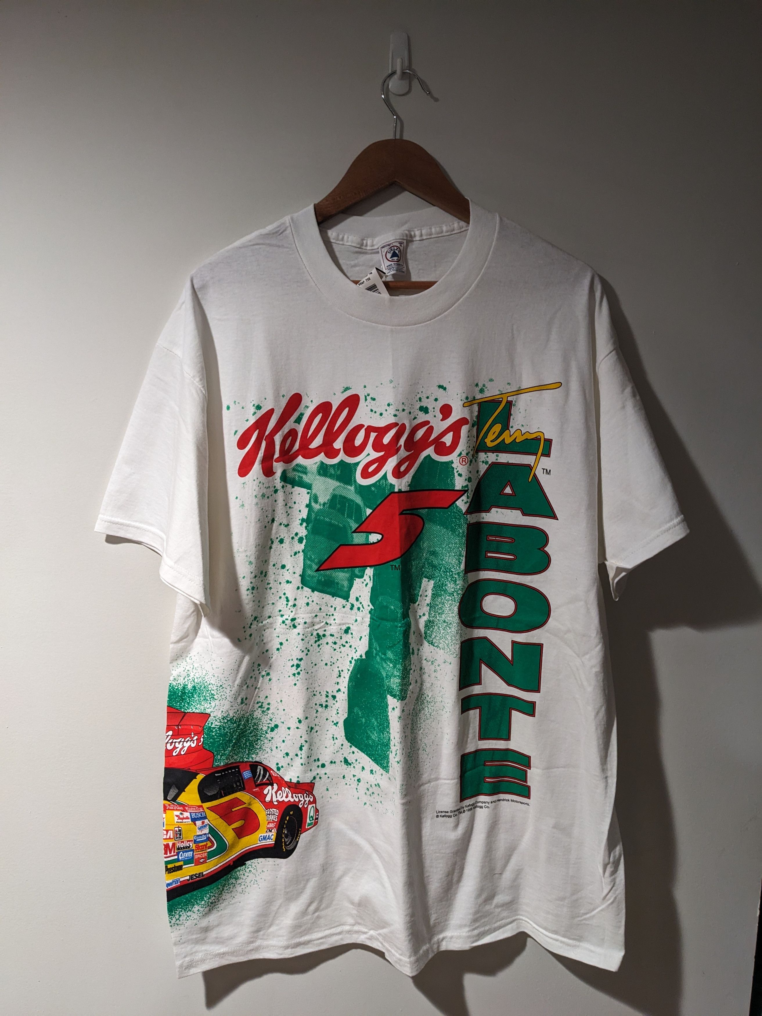 NASCAR × Vintage Vintage 1998 Kellogg Terry Labonte Nascar Racing T-Shirt Size US XL / EU 56 / 4 - 1 Thumbnail
