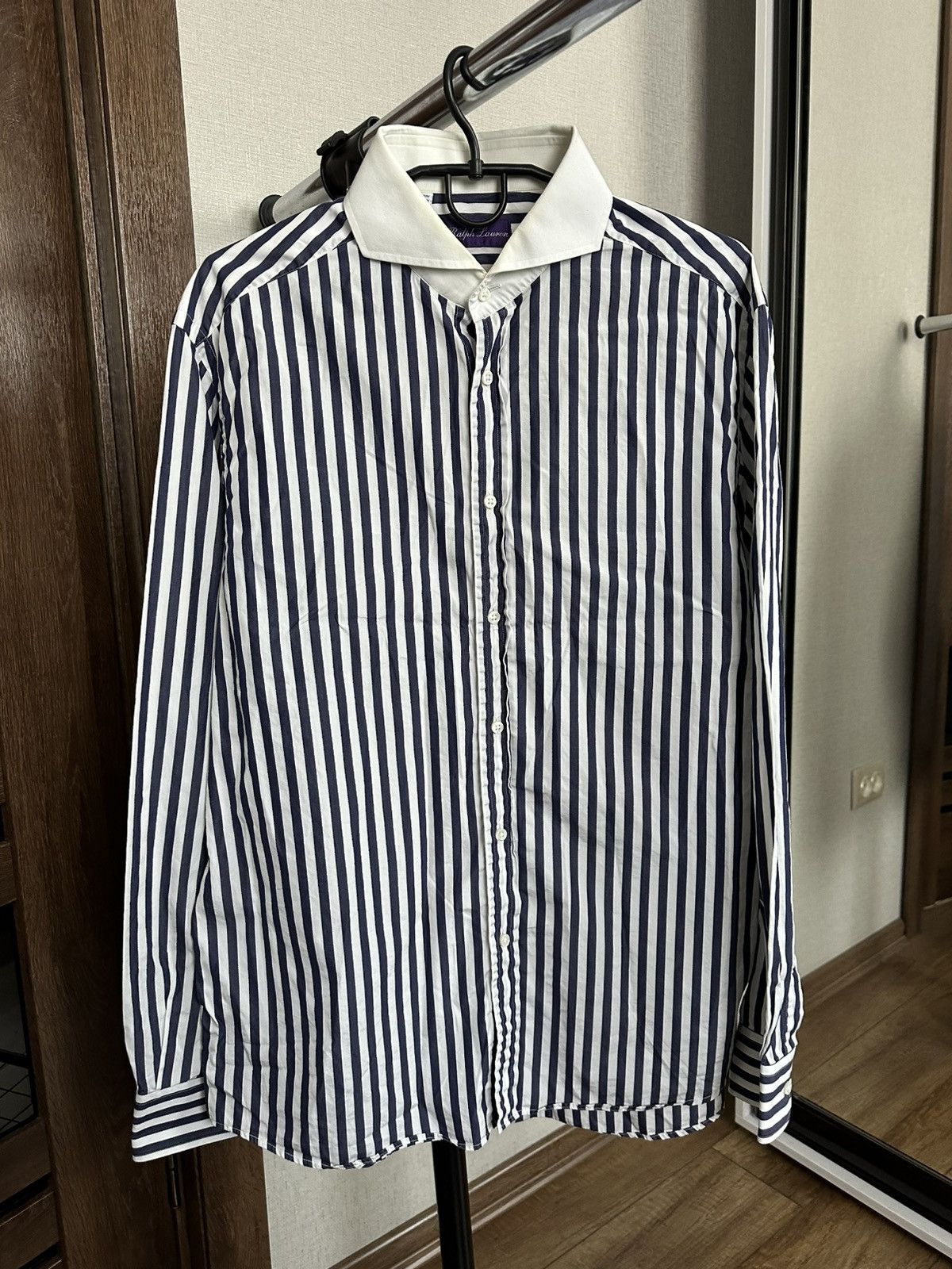 Ralph Lauren Purple Label Polo Ralph Lauren Purple Label Shirt Button Up L/S Striped Size US L / EU 52-54 / 3 - 2 Thumbnail