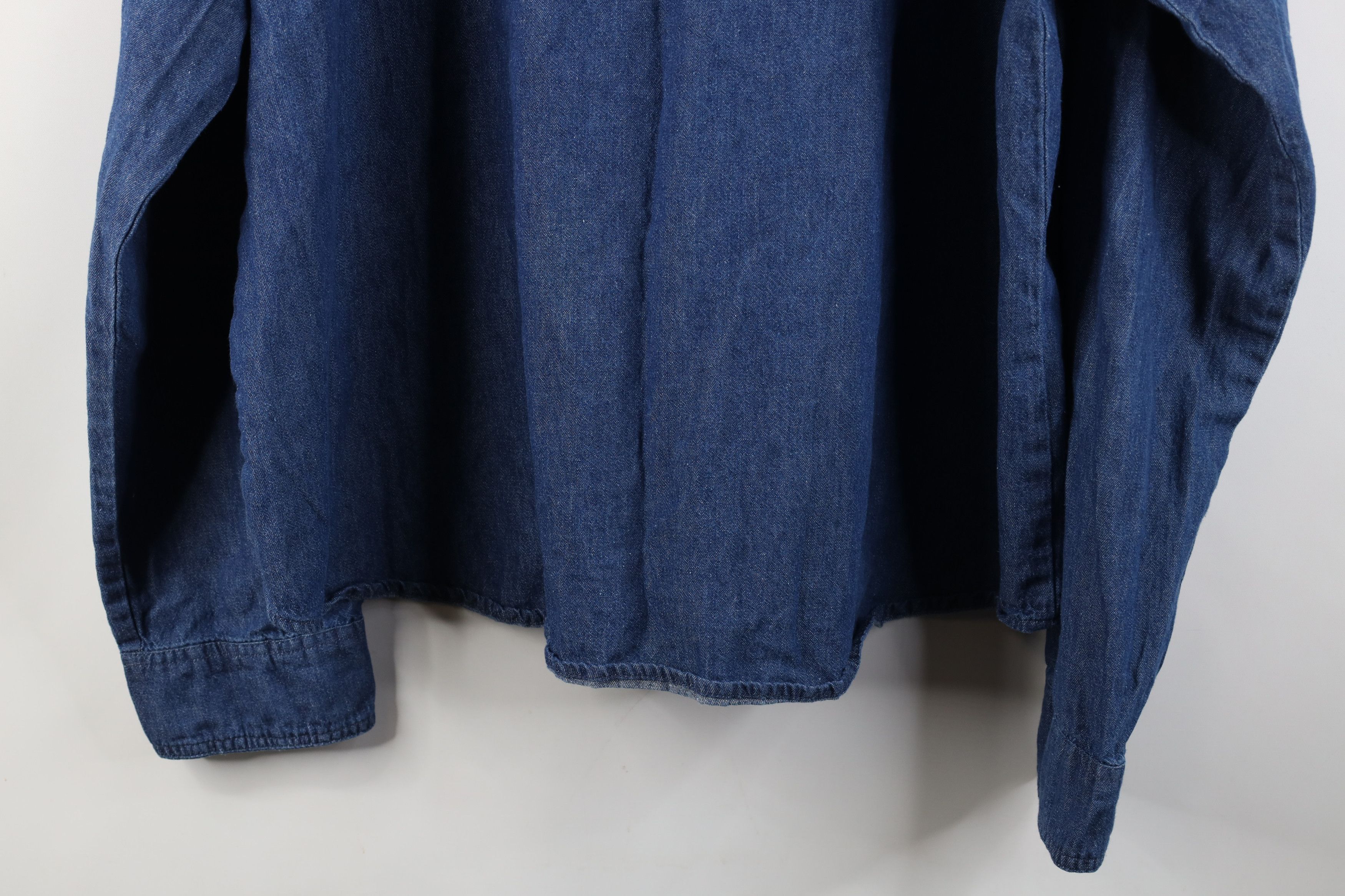 Vintage Vintage 90s Streetwear Denim Jean Button Down Shirt Blue Size US XL / EU 56 / 4 - 12 Thumbnail