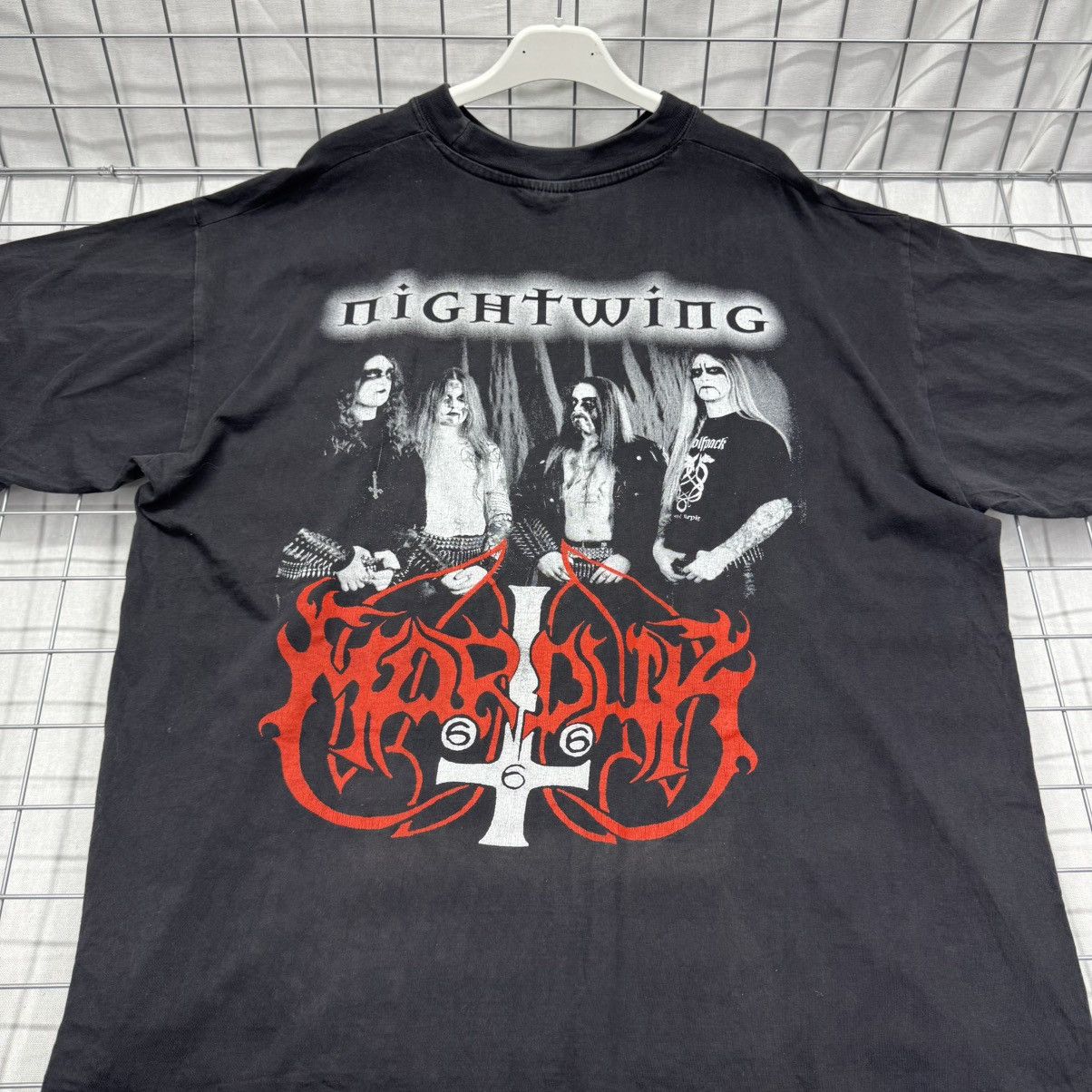Vintage Vintage Marduk Nightwing 1998 Black Metal Band Tee Trashed Size US XL / EU 56 / 4 - 7 Thumbnail