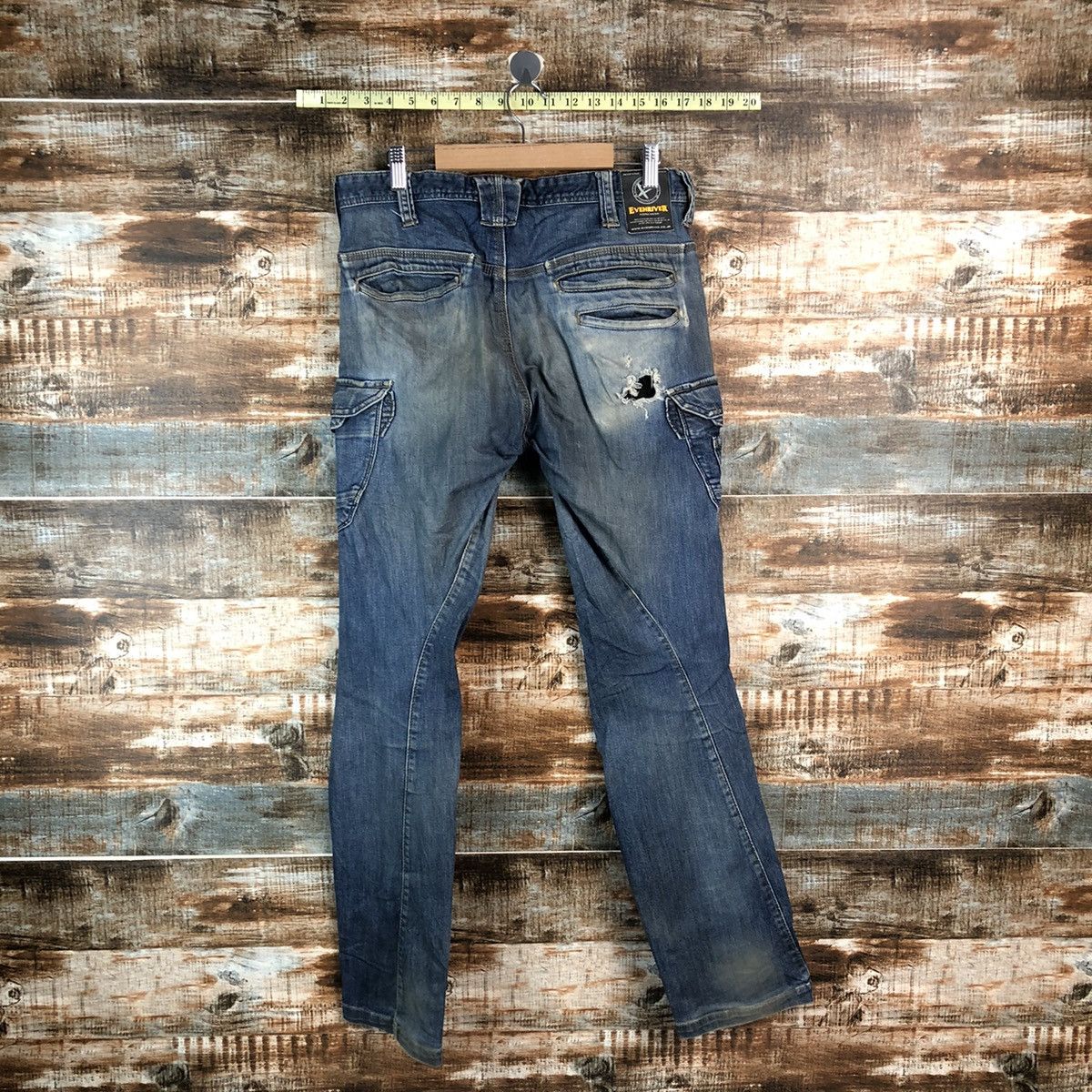 Japanese Brand Even River Blue Distressed ripped Denim Pants #A2150 Size US 30 / EU 46 - 16 Thumbnail