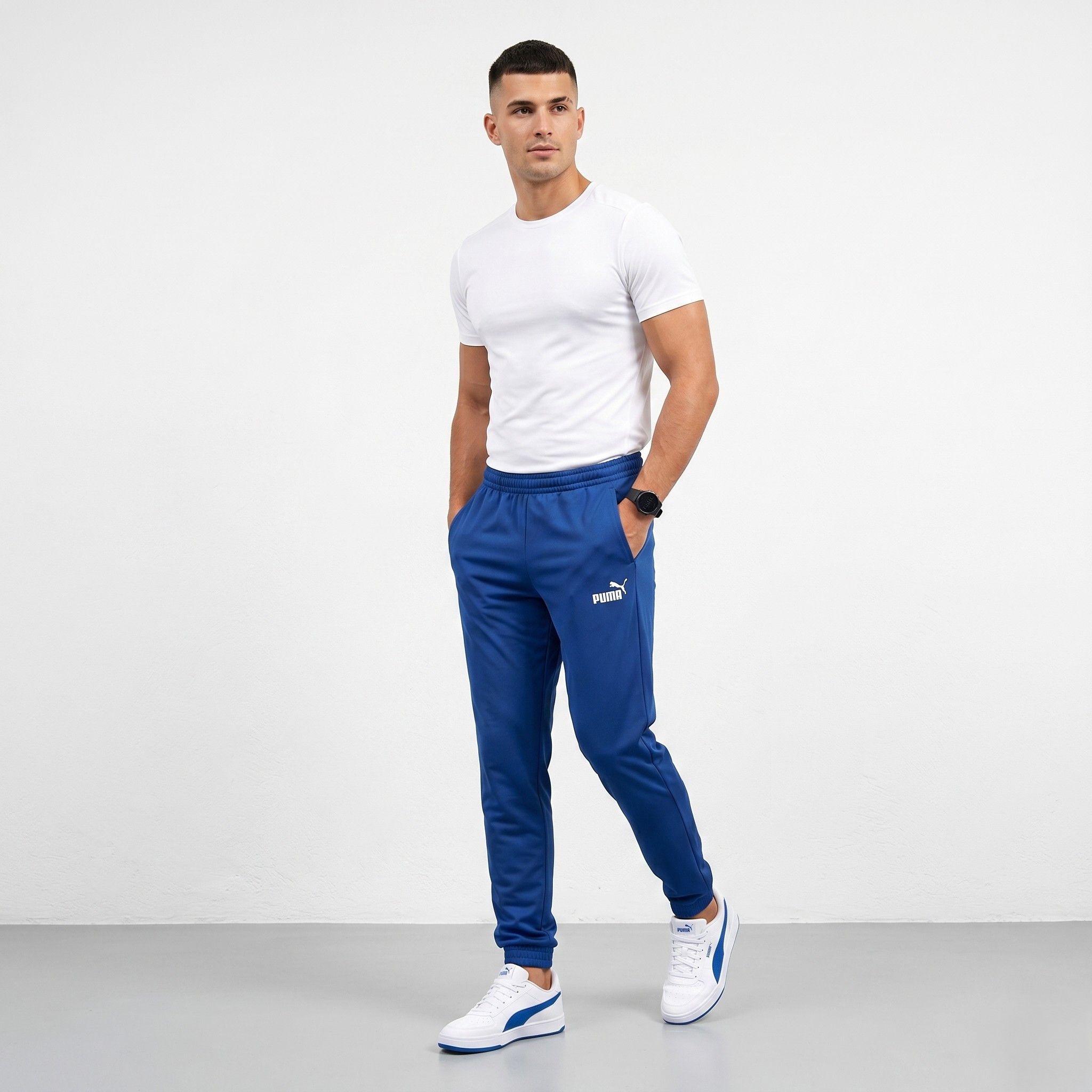 Puma Puma Men M Sweatpants Navy Shiny Retro 6168 Size US 32 / EU 48 - 1 Thumbnail