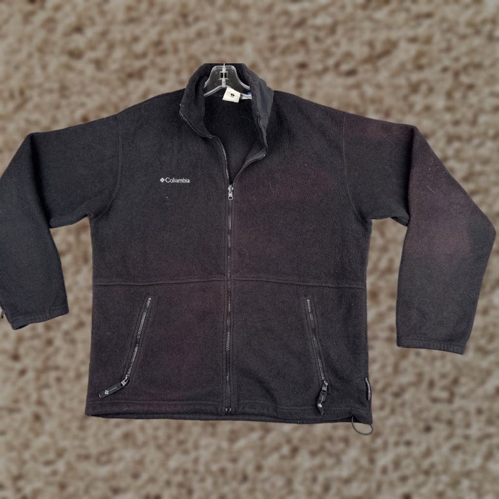 Vintage Columbia Jacket Mens Large Black Full Zip Mock Neck Fleece Polyester Hike Walk Size US L / EU 52-54 / 3 - 1 Thumbnail