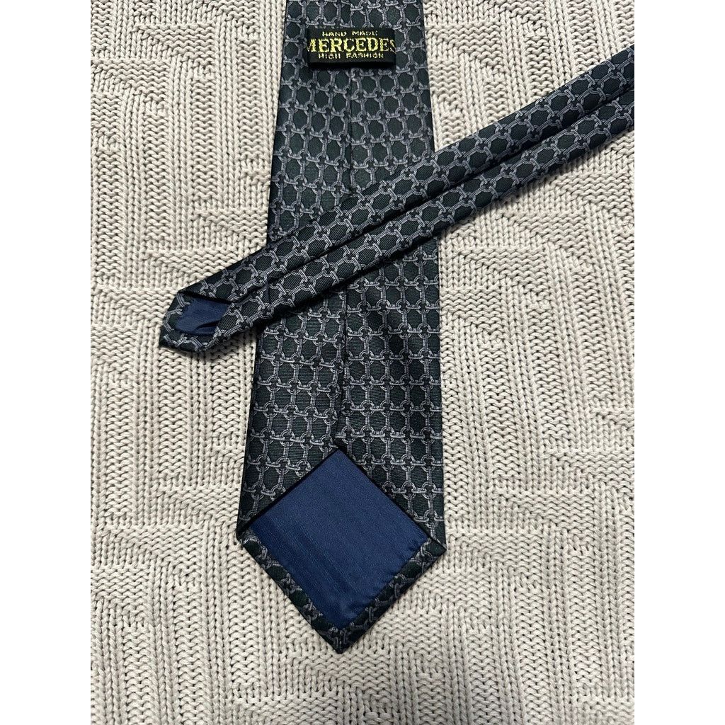 Vintage VIntage Mercedes navy silver tie Size ONE SIZE - 2 Thumbnail