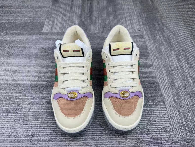 Gucci Gucci Pink Purple Dirty Sneakers Size 35-2505 Size US 4.5 / IT 34.5 - 2 Thumbnail