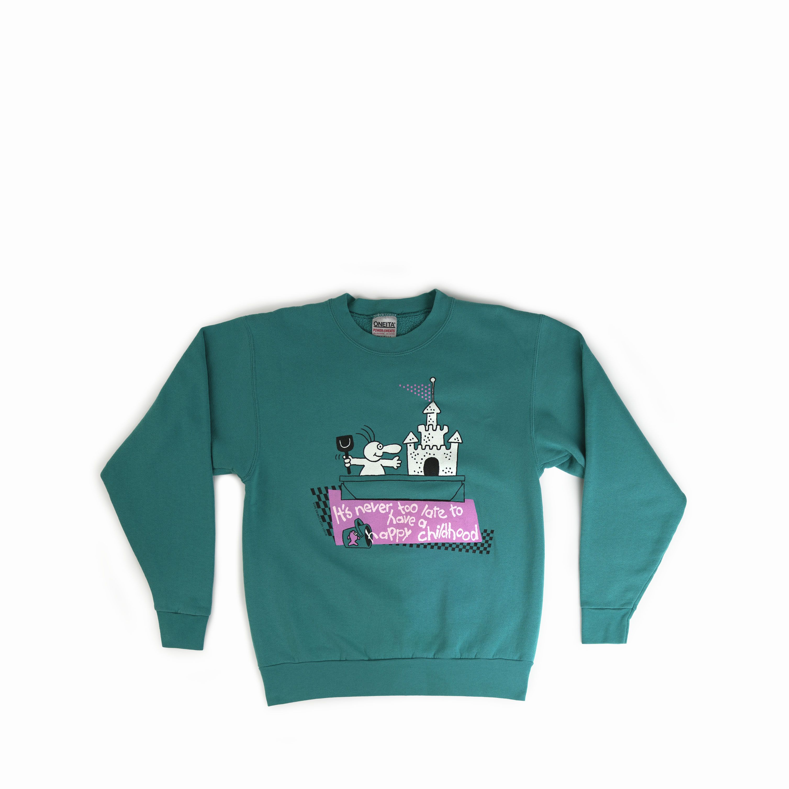 Vintage Vintage 1980's It's Never Too Late To Have A Happy Childhood Size US L / EU 52-54 / 3 - 1 Thumbnail