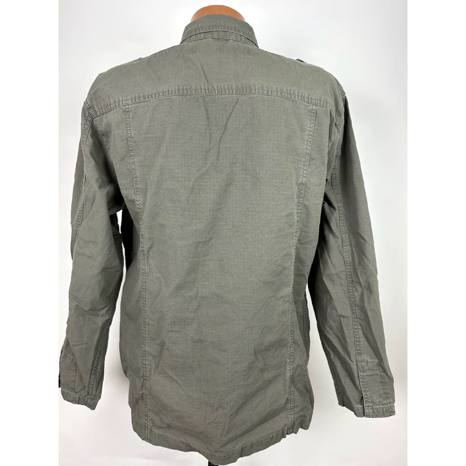 Point Zero VINTAGE Point Zero Field Shirt Men Large L Green Heavyweight Cotton Button-Up Outdoors Military Casual Shirt Mens Size US L / EU 52-54 / 3 - 7 Thumbnail