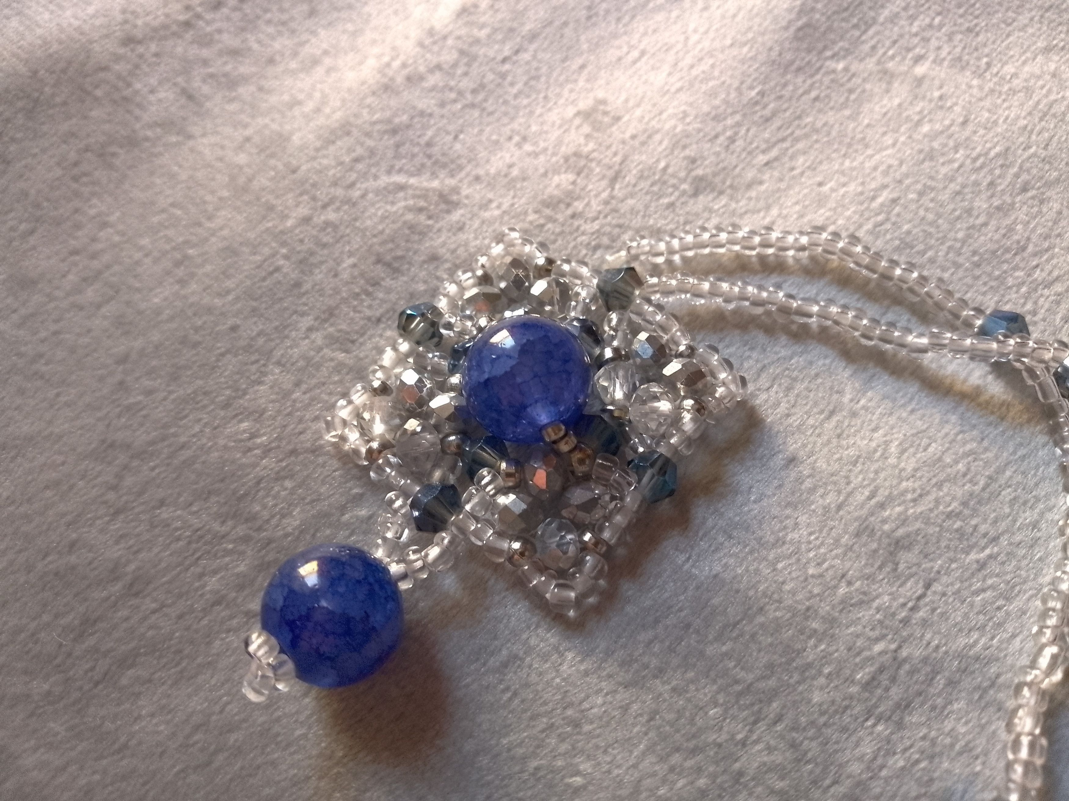 Handmade Necklace with pendant Blue Sodalite natural gemstones Size ONE SIZE - 4 Thumbnail