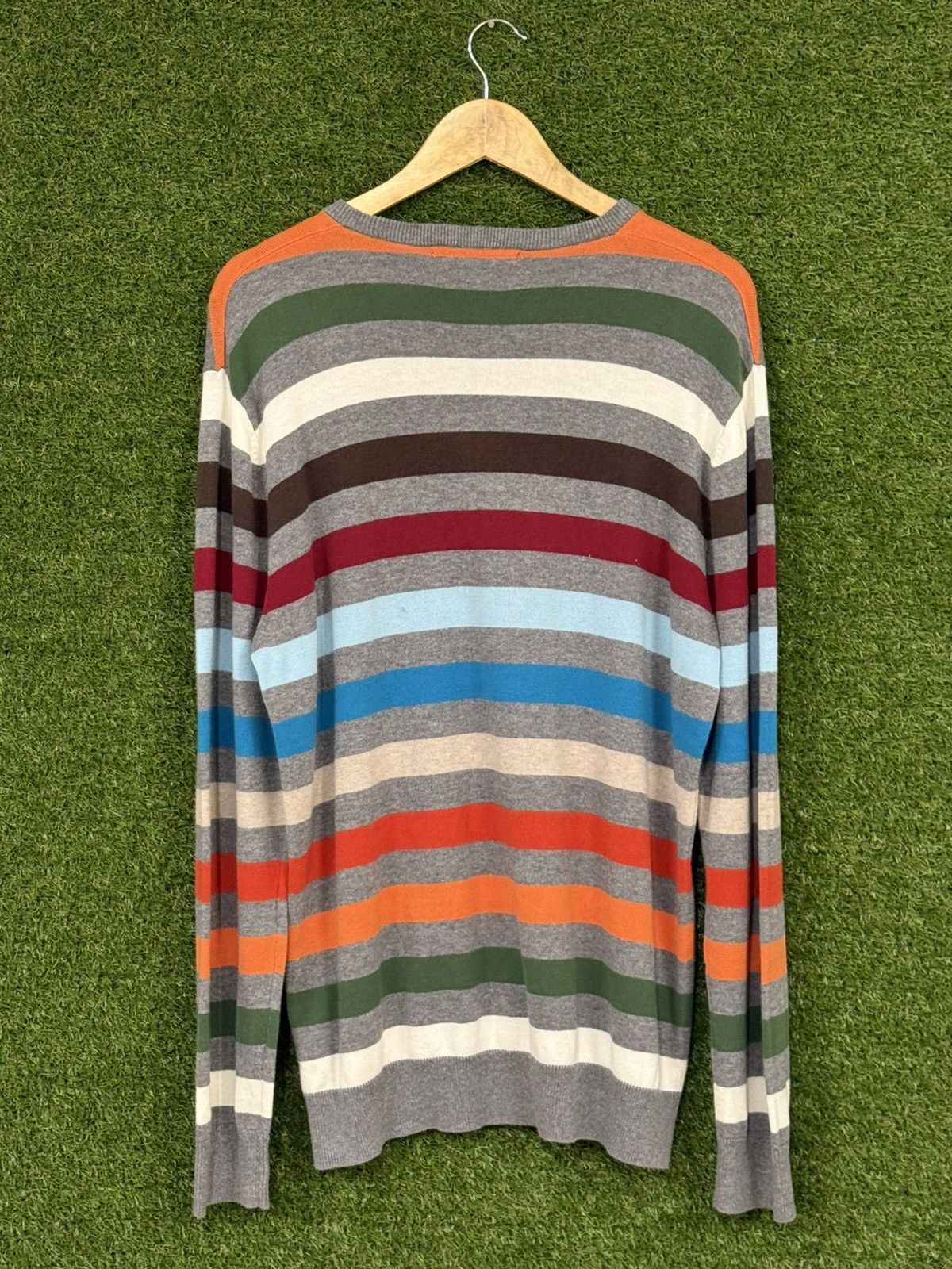 Old Navy Vintage Y2K Old Navy Silver Tag Striped Knit Sweater Large Size US L / EU 52-54 / 3 - 5 Thumbnail