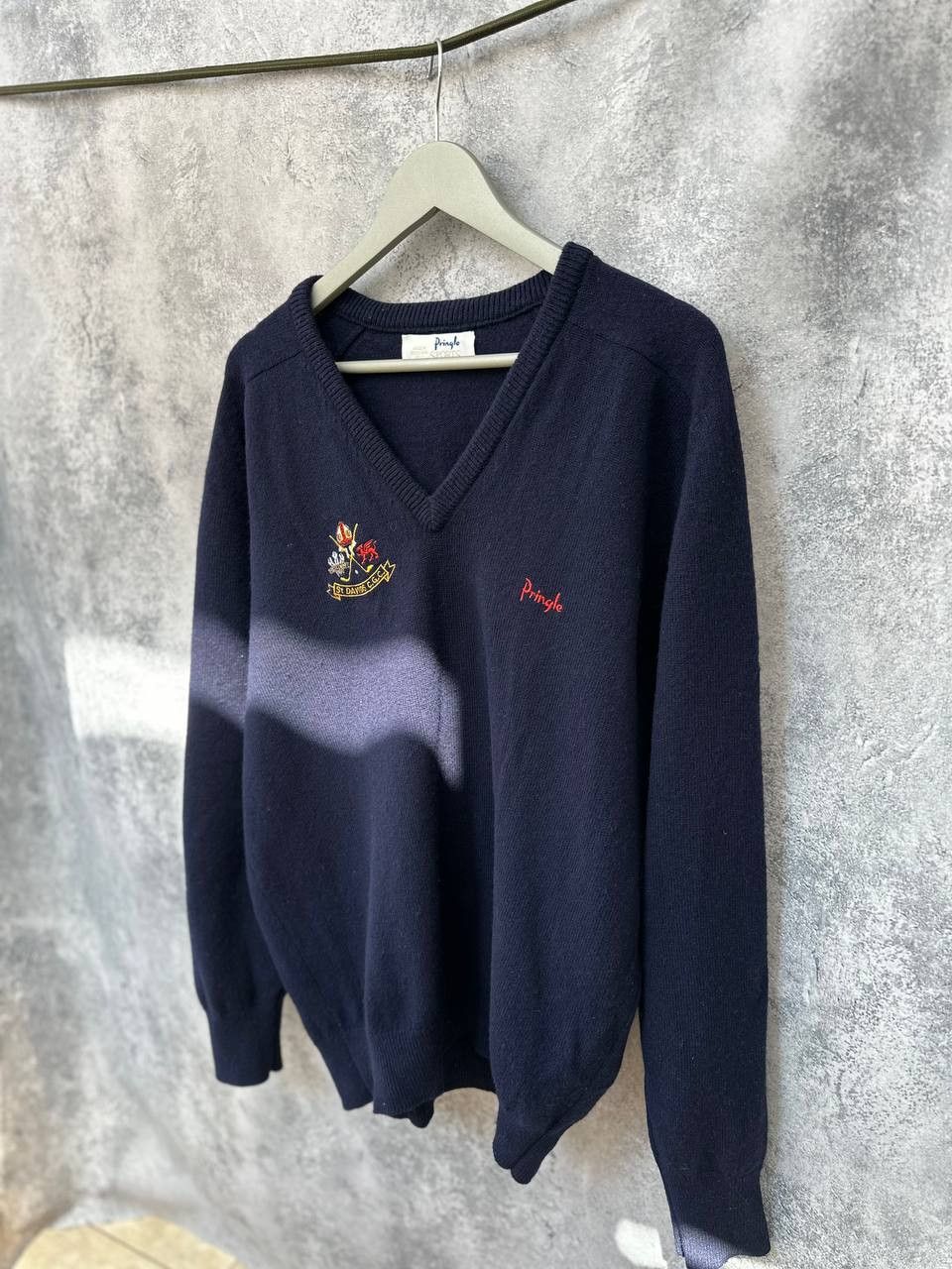 Pringle Of Scotland Pringle of Scotland Sports V-Neck Sweater Navy Wool Jumper Size US XXL / EU 58 / 5 - 2 Thumbnail