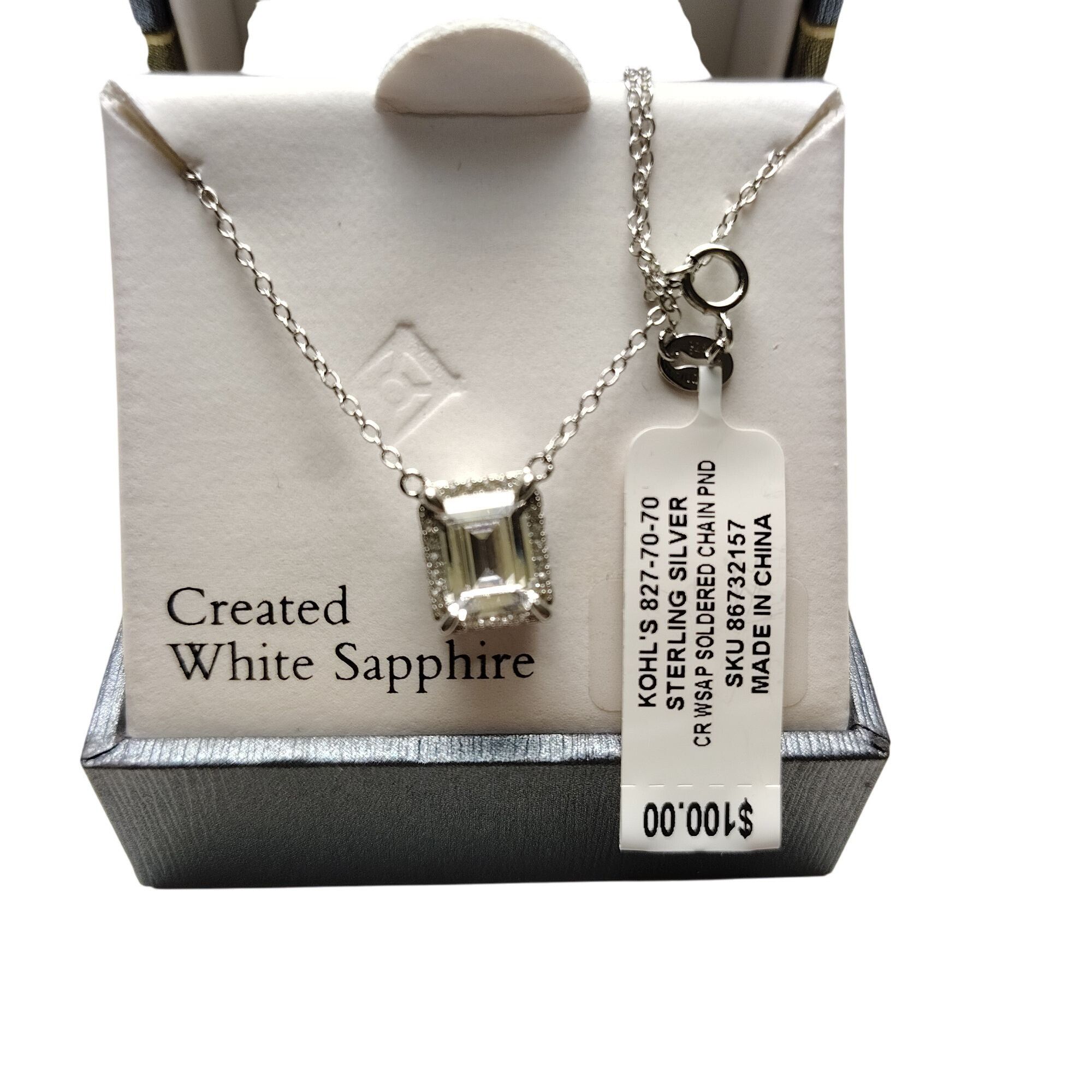 Other Gemstone Brilliance Created White Sapphire Sterling Silver P Size ONE SIZE - 4 Thumbnail
