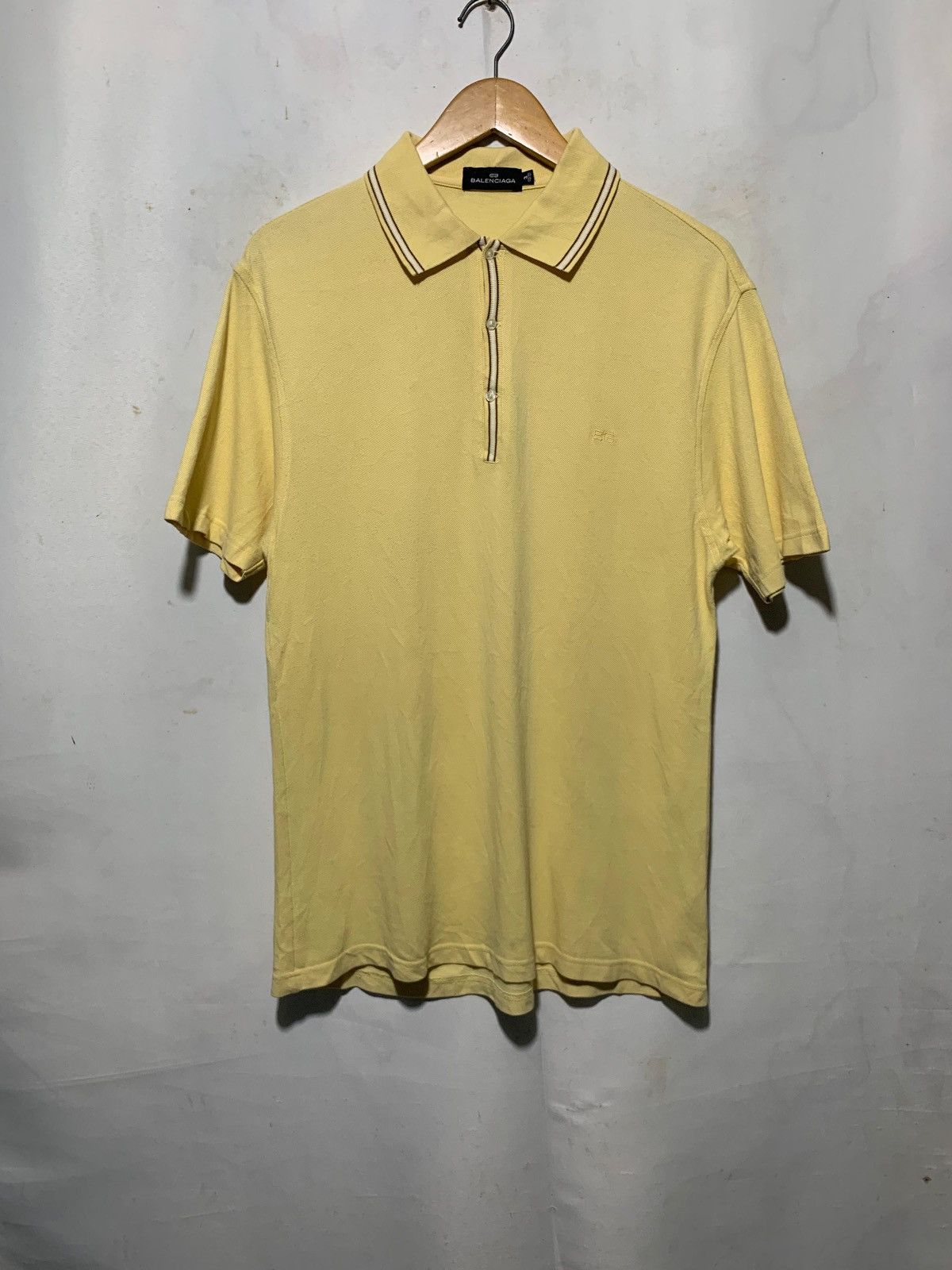 Balenciaga Vintage Balenciaga striped collar polo shirt Size US M / EU 48-50 / 2 - 2 Thumbnail