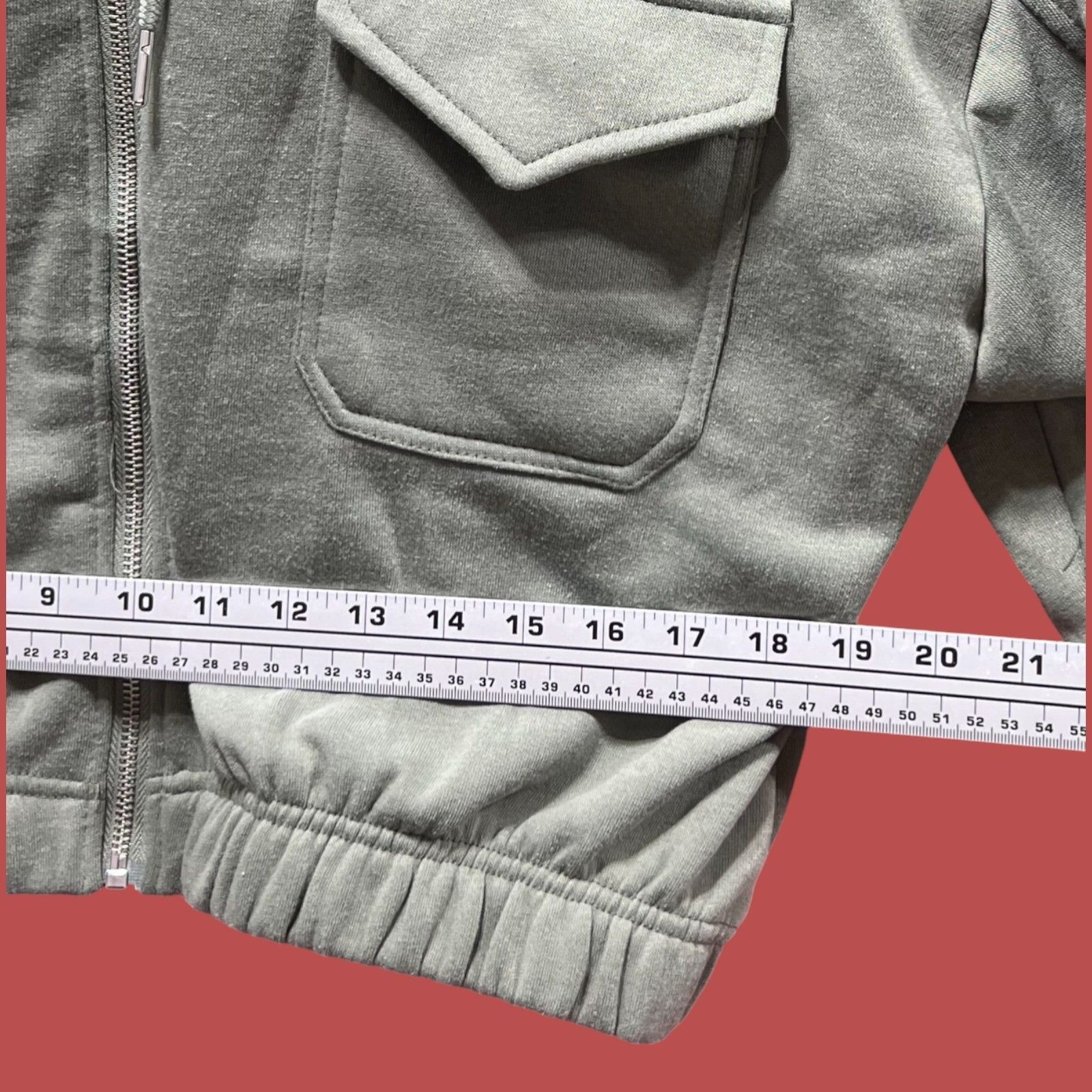 Other Love Mood - Women's Long Sleeve Hooded Sweatshirt - Olive Gr Size L / US 10 / IT 46 - 4 Thumbnail