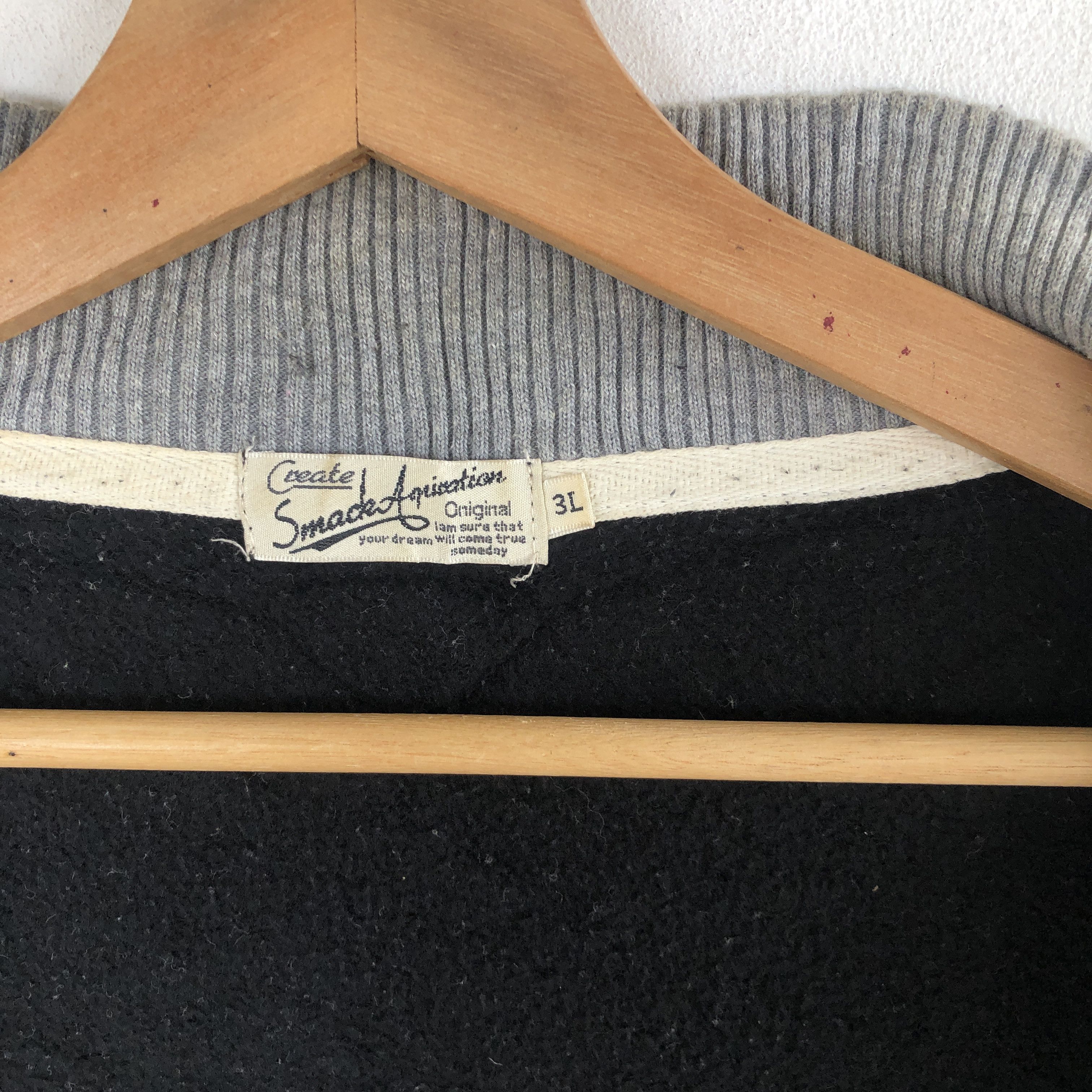 Japanese Brand × Vintage Vintage Y2K Japanese Humor Varsity Sweater Button Sweatshirt Size US L / EU 52-54 / 3 - 10 Thumbnail