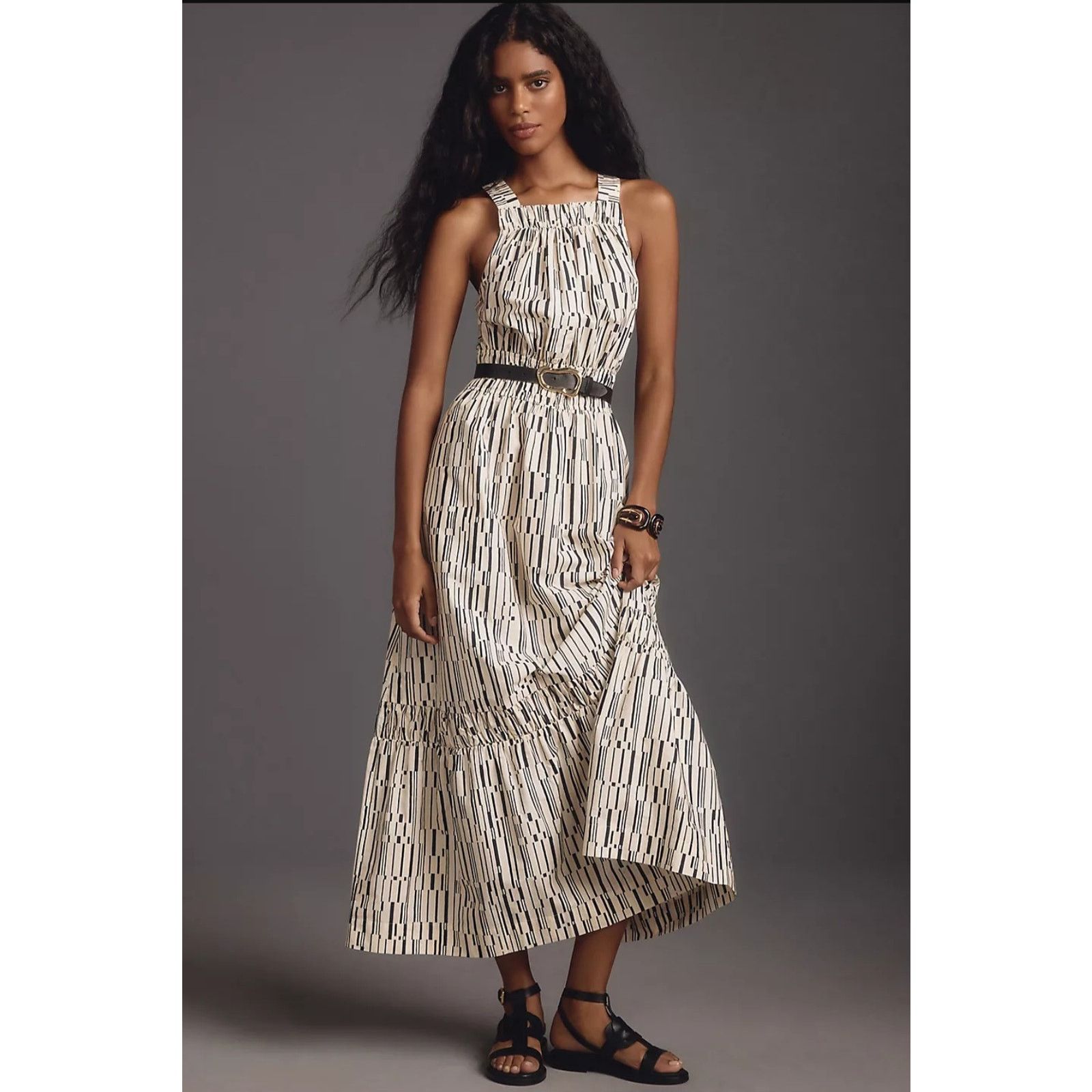 belle badgley mischka halter dress Jewel Badgley Mischka Justine Halter Neck Midi Dress, Size: 14 in White main image 0