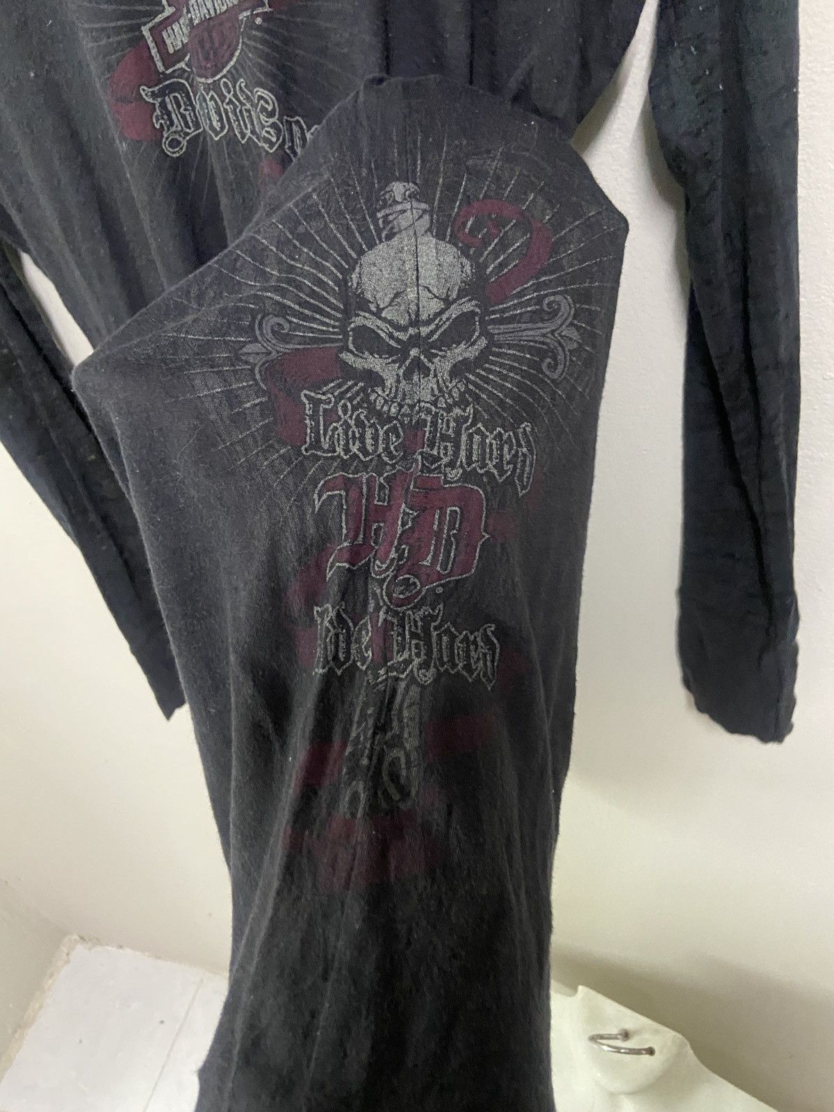 Harley Davidson × Vintage Vintage Harley Davidson T shirt Long Sleve Size L / US 10 / IT 46 - 9 Thumbnail