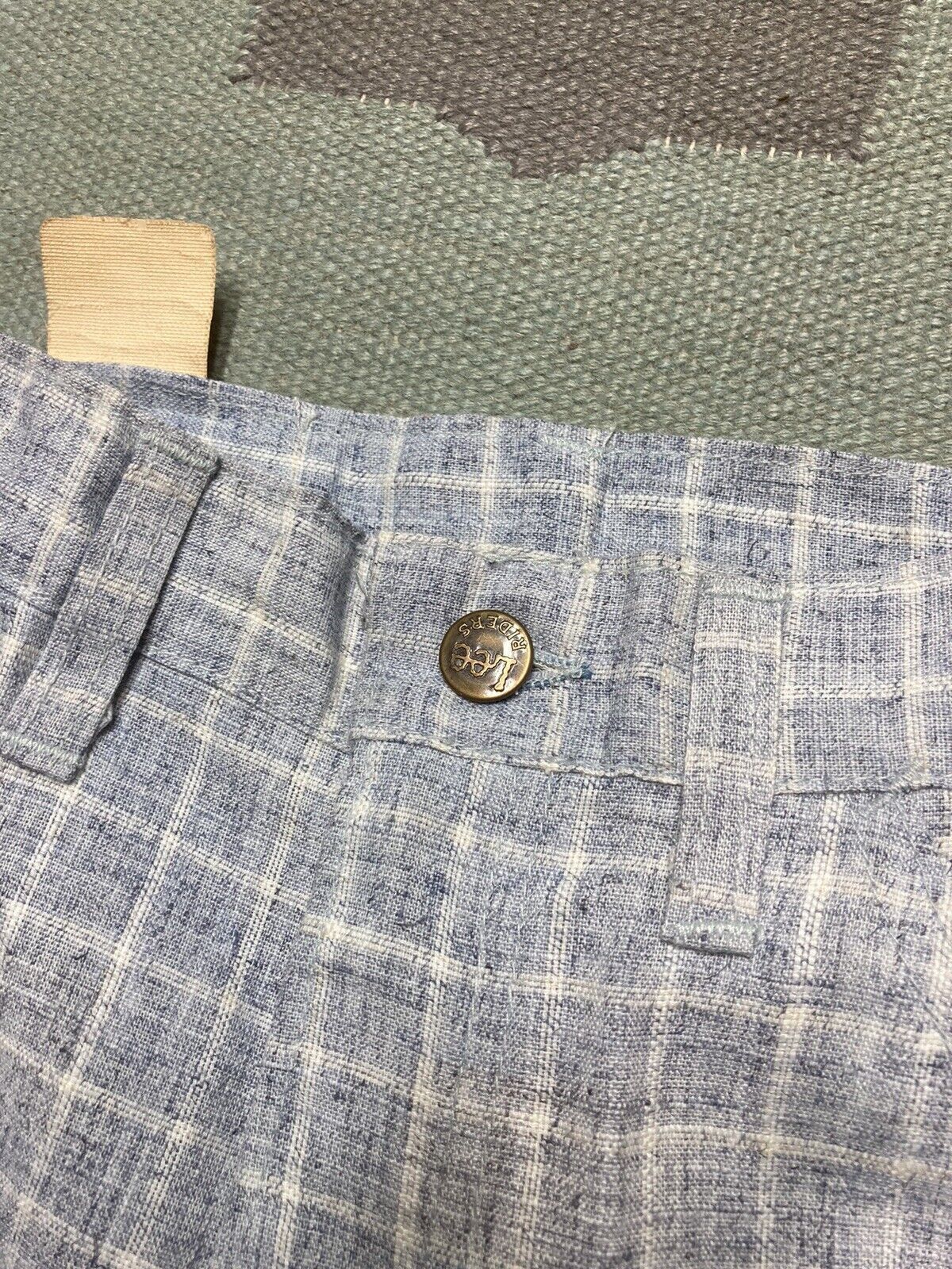 Lee × Vintage VTG 70s lee boot cut flare pants plaid DEADSTOCK sz 12 26x30 Size 26" / US 2 / IT 38 - 5 Thumbnail