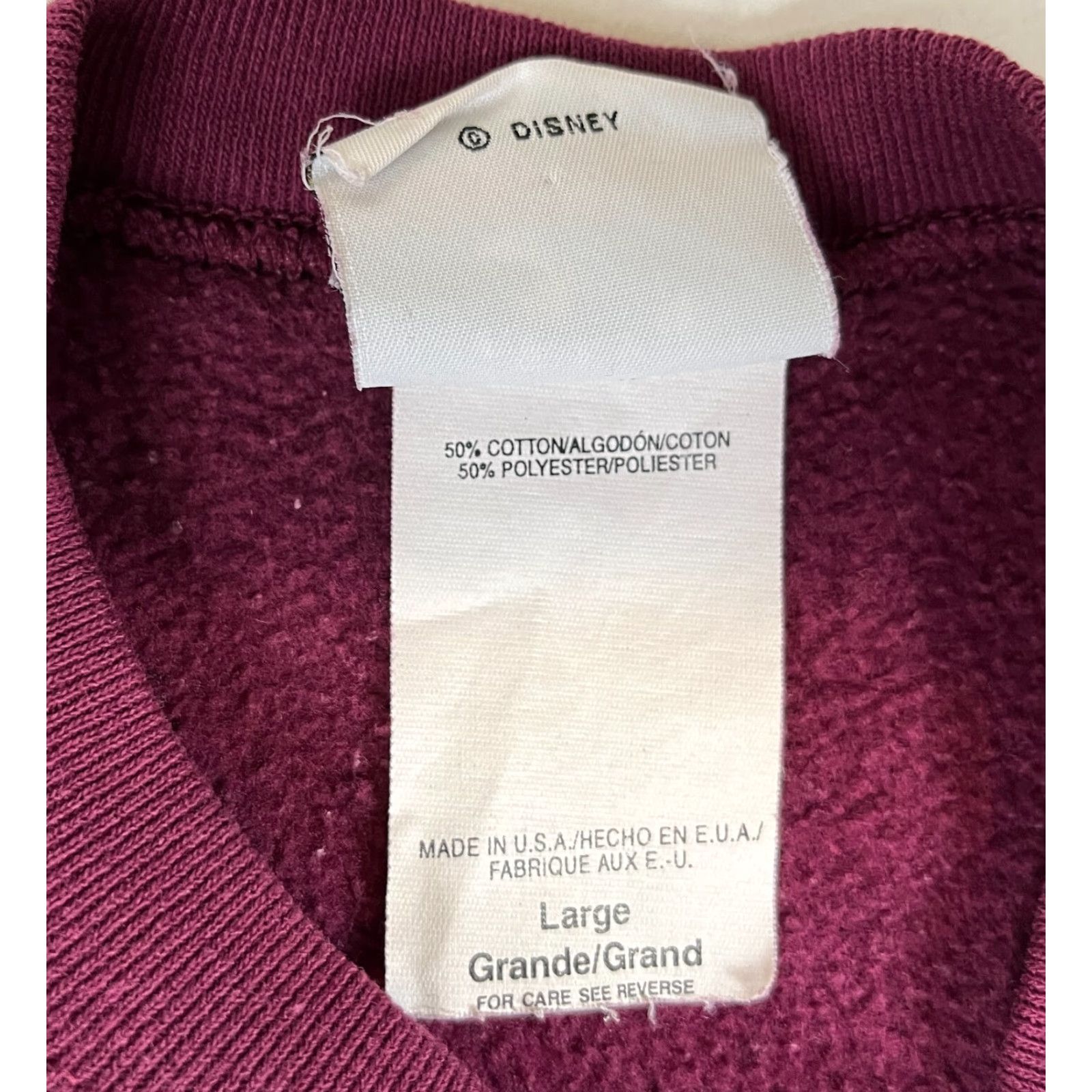 Mickey & Co. Mickey & Co. Men's Vintage Crewneck Sweatshirt Adult L Maroon Embroidered Mickey Mouse 90s Cartoon Made in USA Size US L / EU 52-54 / 3 - 5 Thumbnail