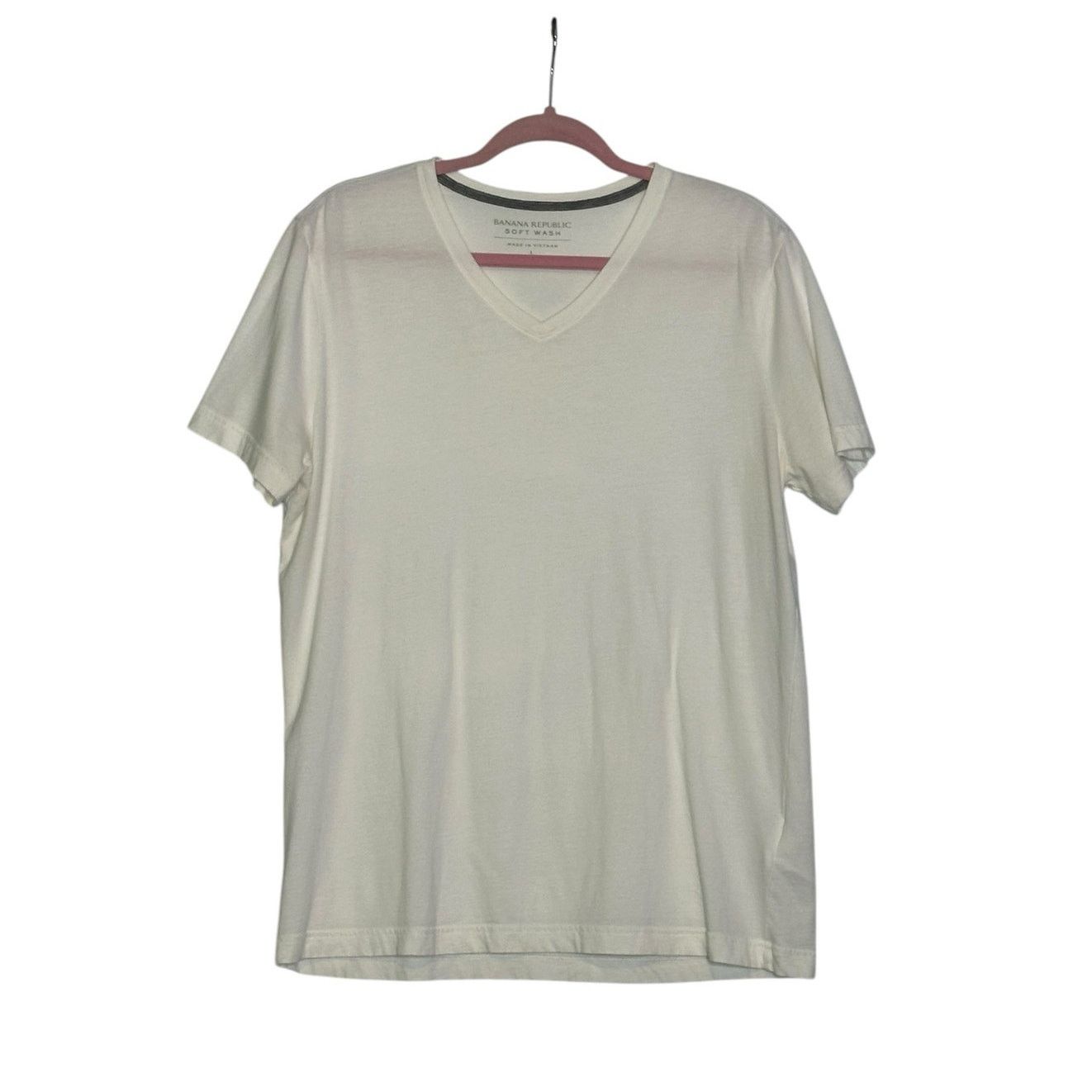 Banana Republic Banana Republic Soft Wash white short sleeves t shirt size l Size US L / EU 52-54 / 3 - 1 Thumbnail