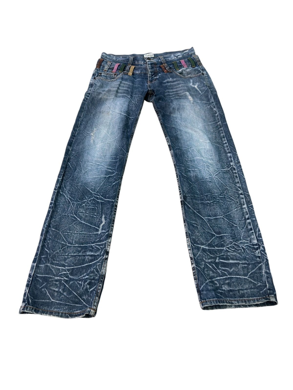 NYLAUS DOUBLE WAIST DENIM JEANS