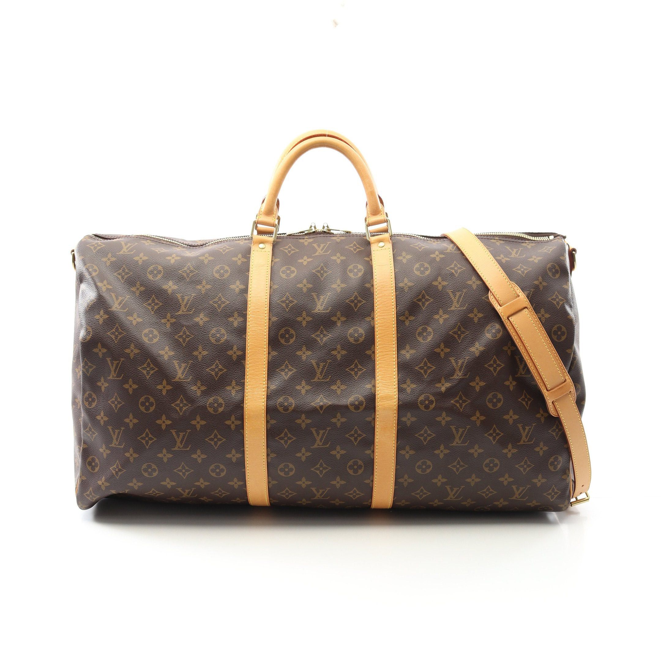 Louis Vuitton Louis Vuitton Keepall 60 Monogram Boston Bag Leather Brown Size ONE SIZE - 1 Thumbnail