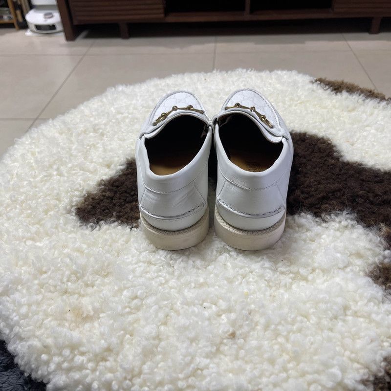 Gucci Gucci Horsebit White Loafers for Men Size US 8.5 / EU 41-42 - 3 Thumbnail