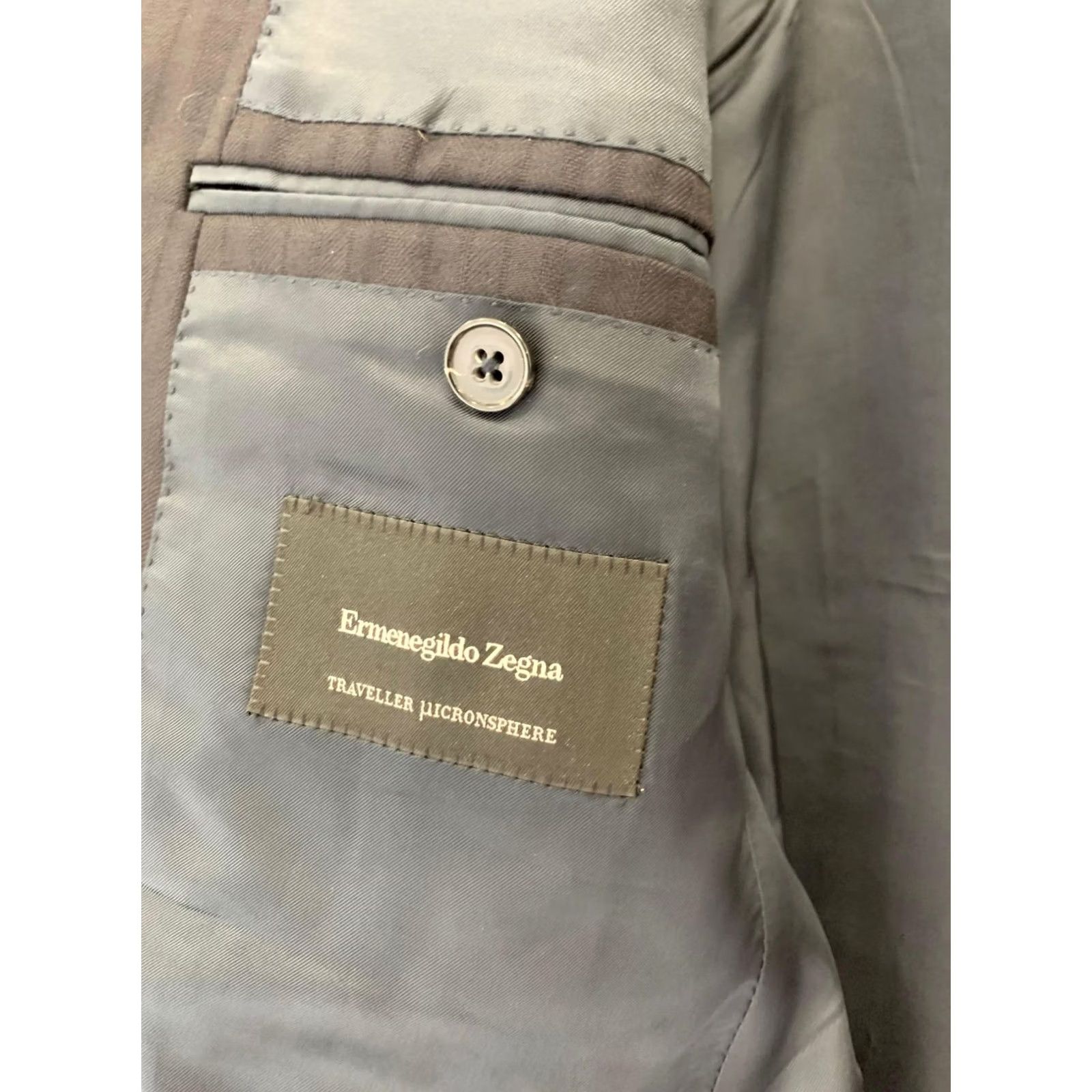 Ermenegildo Zegna Ermenegildo Zegna Traveller Micronsphere 2 Piece Suit Navy Blue 50R US 40R Wool Wool Travel Mens Regular Jacket Pants Size 50R - 5 Thumbnail