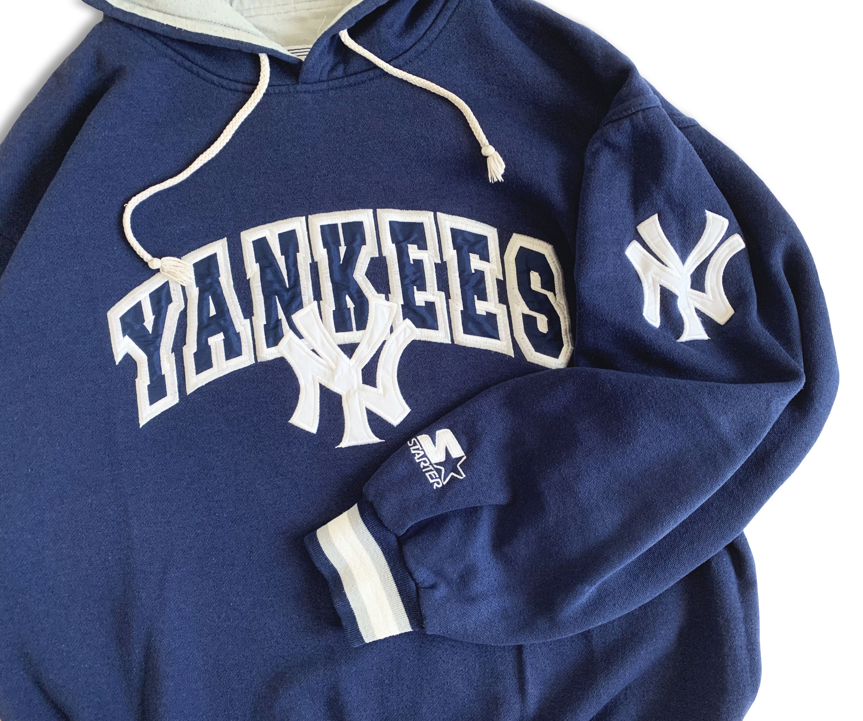 Starter Vintage 90s STARTER NY YANKEES Hoodie MLB New York Baseball Size US M / EU 48-50 / 2 - 2 Thumbnail