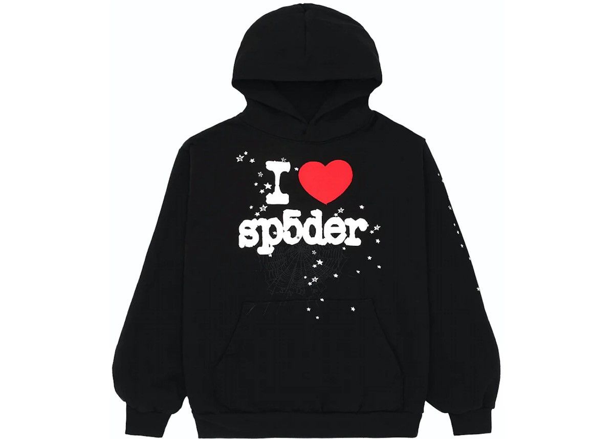 image of Spider Worldwide Spider I Heart Sp5 Souvenir Hoodie in Black, Men's (Size 2XL)