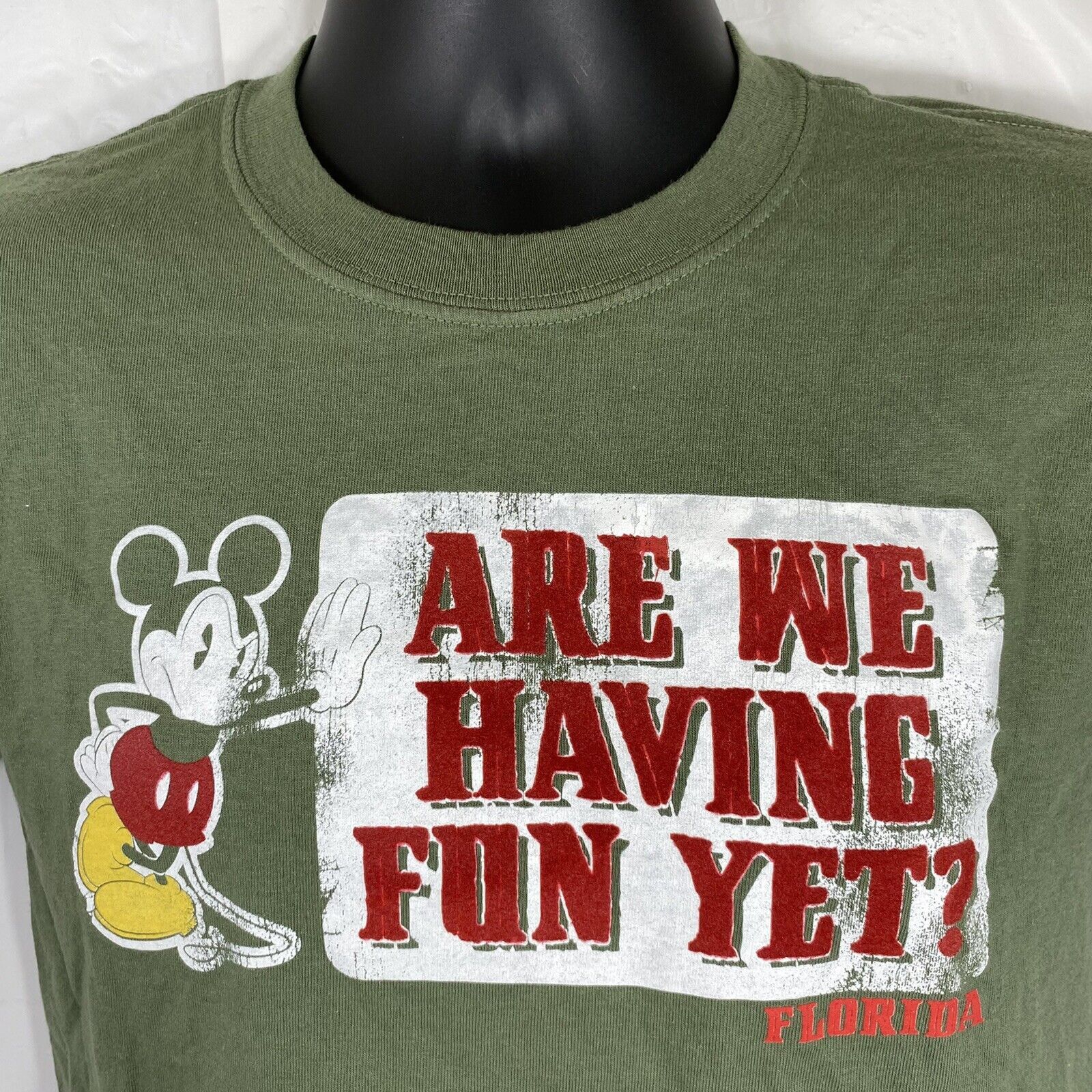 Disney Disney Mickey Mouse “Are We Having Fun Yet” Graphic T Shirt Size US S / EU 44-46 / 1 - 2 Thumbnail