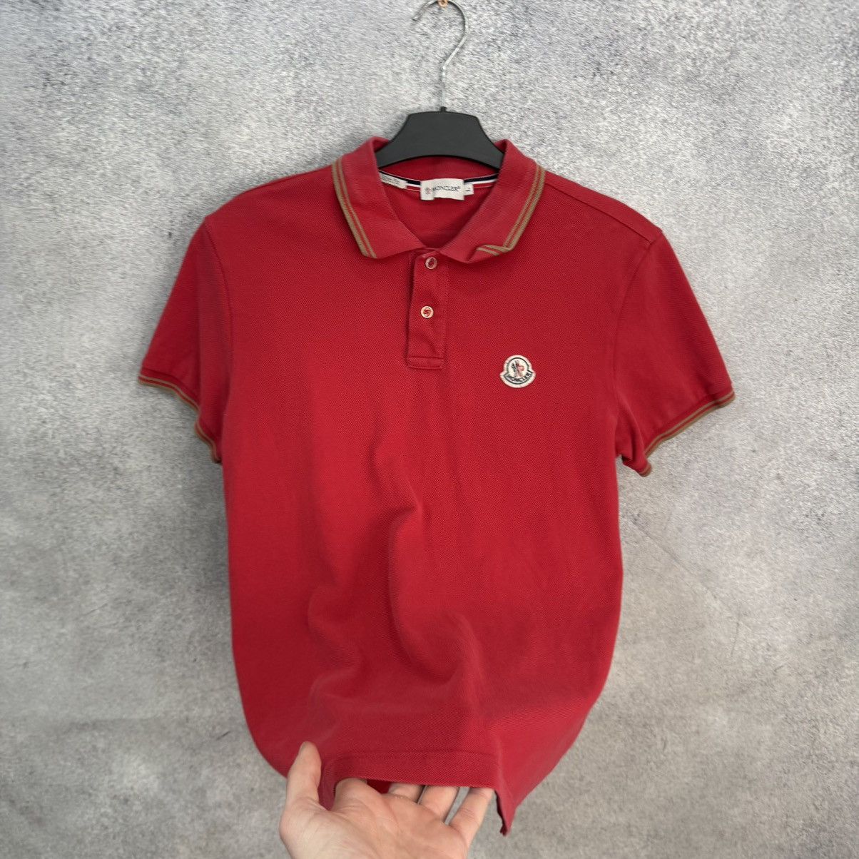 Moncler Moncler Polo T-shirt Red Size US L / EU 52-54 / 3 - 3 Thumbnail