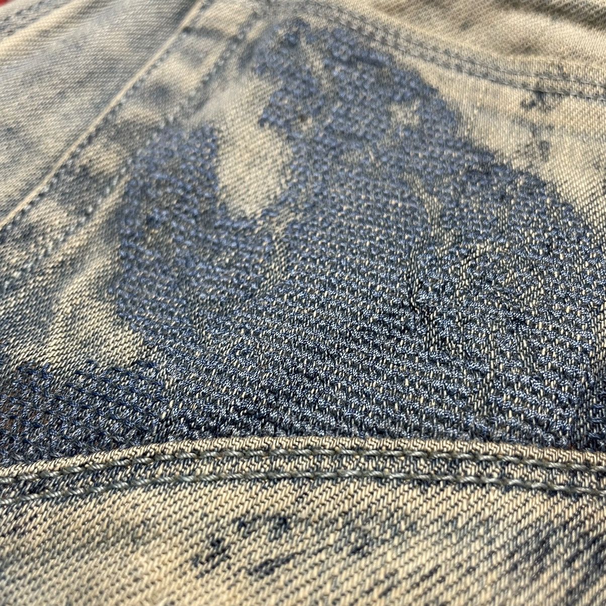 Diesel DIESEL COW LEATHER ACID WASH DISTRESSED DENIM PANTS Size US 30 / EU 46 - 14 Thumbnail