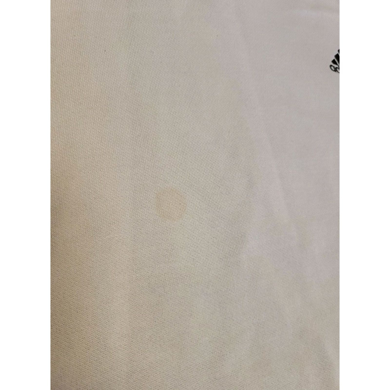 Adidas ADIDAS Hoodie Sweatshirt Mens Size L White Striped Sleeves Pullover Hooded Size US L / EU 52-54 / 3 - 7 Thumbnail