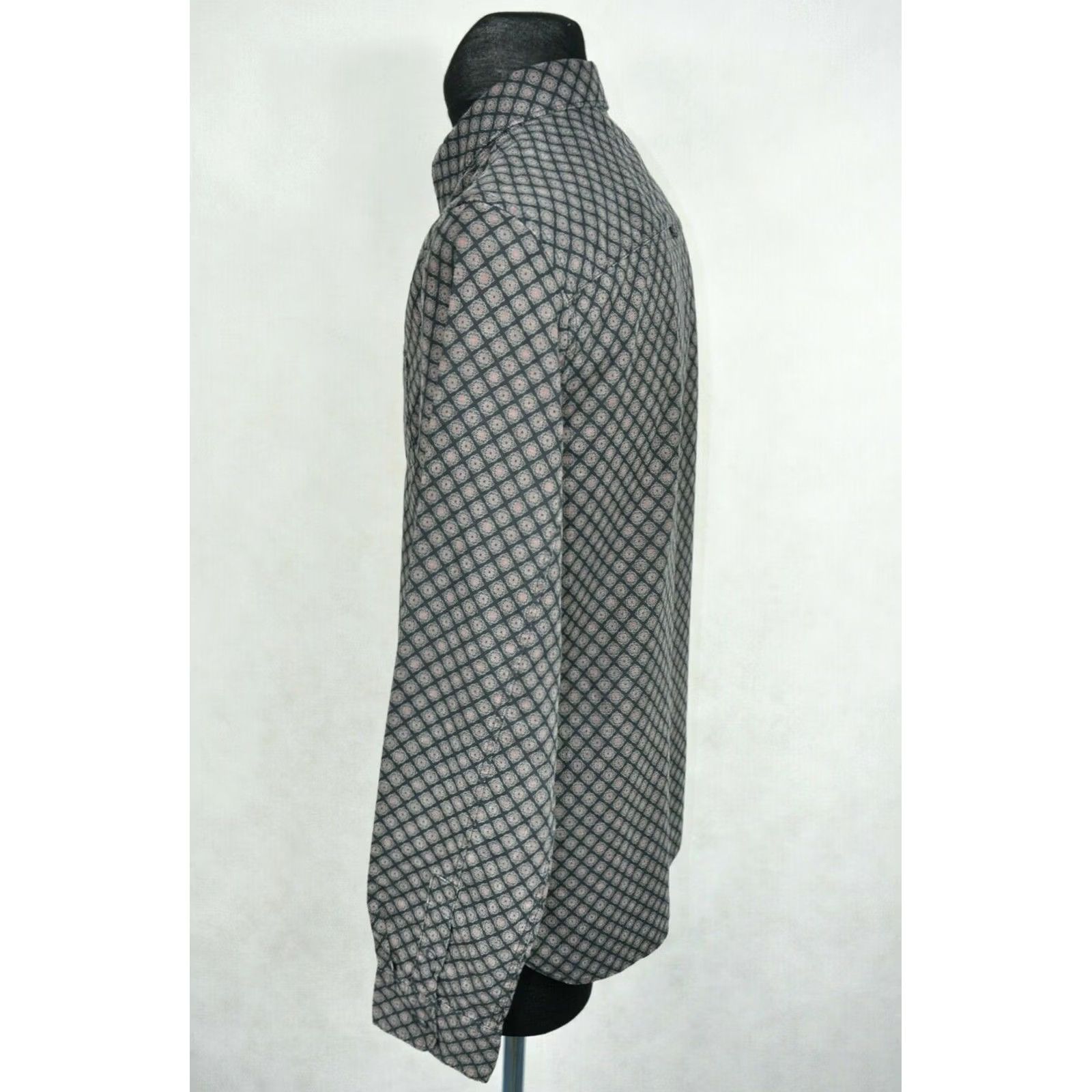 Allsaints AllSaints Montpezat Shirt Men M Linen 55% Linen 45% Cotton Geometric Button-Down Long Sleeve Multicolor"} Size US M / EU 48-50 / 2 - 6 Thumbnail