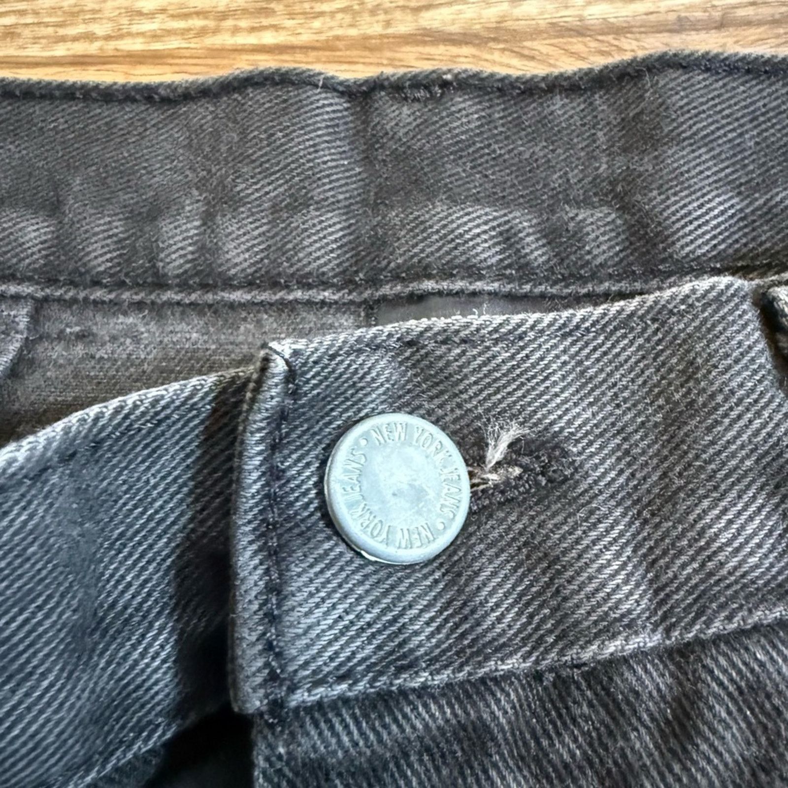 Vintage Vintage 90s Faded Black High Waisted Slim Leg Jeans Size 30" / US 8 / IT 44 - 6 Thumbnail