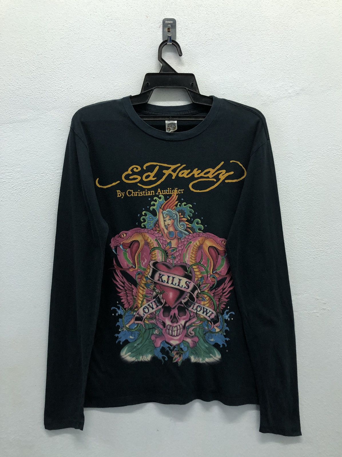 Ed Hardy Vintage Ed Hardy By Christian Audigier Long Sleeve Shirt Size US S / EU 44-46 / 1 - 1 Thumbnail
