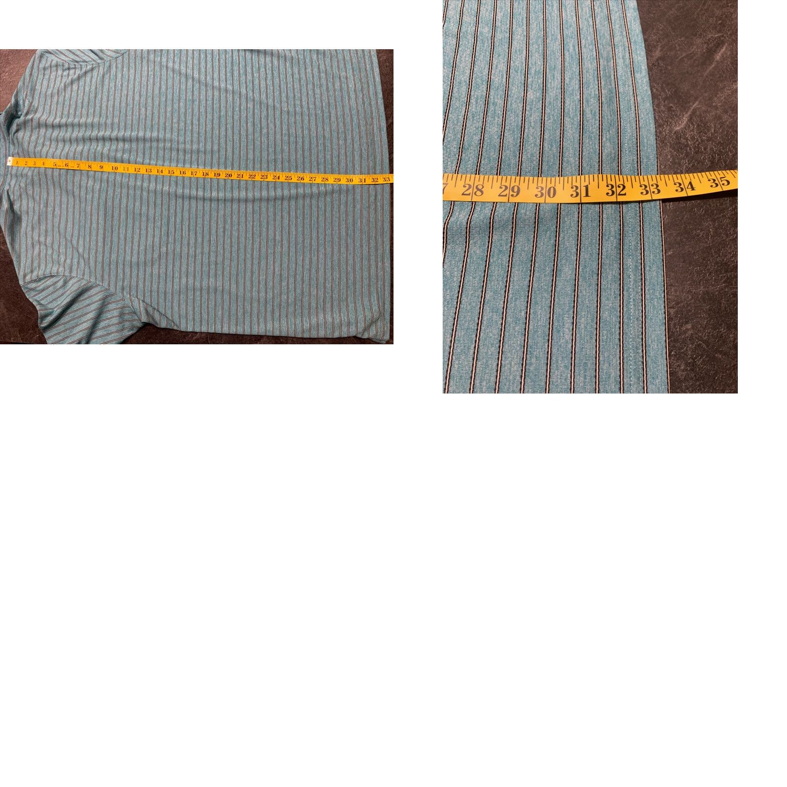 Duluth Trading Company DULUTH TRADING CO. 2XL Short Sleeve Polo Shirt Striped Turquoise Wicking Casual Mens Size US XXL / EU 58 / 5 - 8 Thumbnail