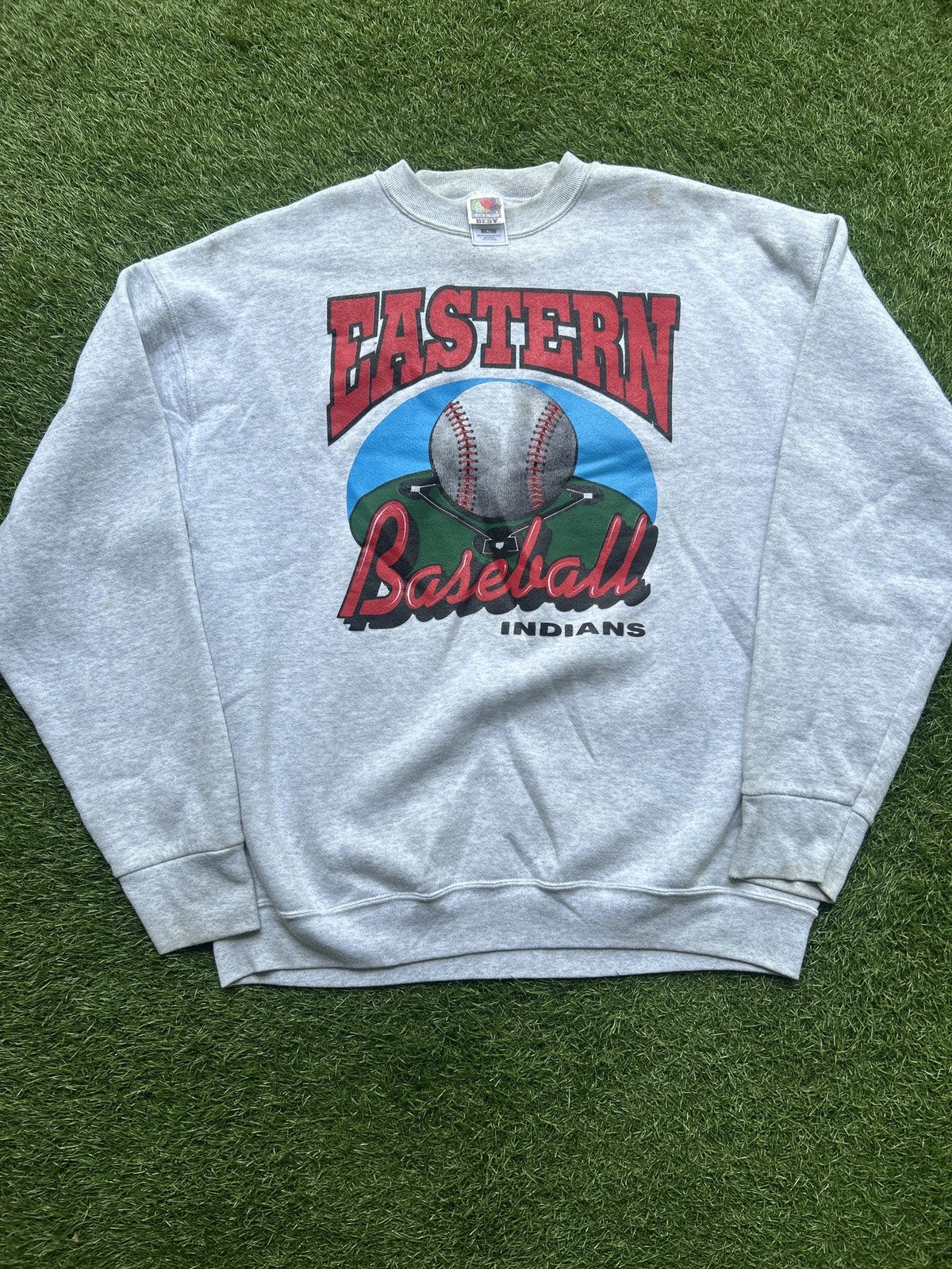 Fruit Of The Loom Vintage 90s Eastern Baseball Indians Sweatshirt Size US L / EU 52-54 / 3 - 1 Thumbnail