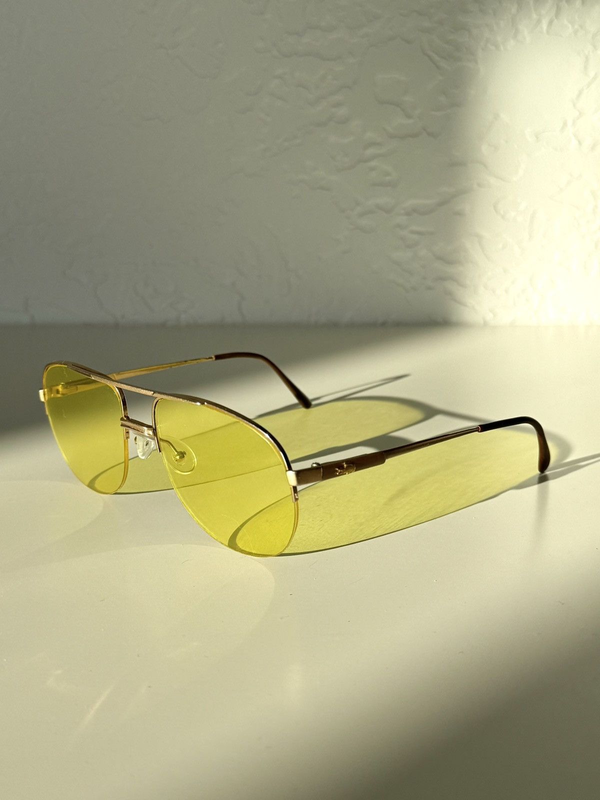 Lacoste ★0% TAX★ Y2K LACOSTE AVIATOR ACID YELLOW PILOT SUNGLASSES Size ONE SIZE - 4 Thumbnail