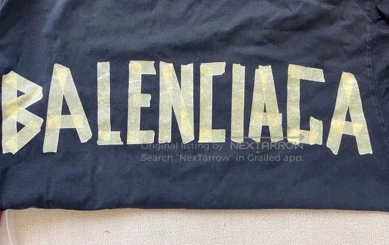Balenciaga Balenciaga Tape Type Logo Short Sleeve T. Size US XS / EU 42 / 0 - 2 Thumbnail
