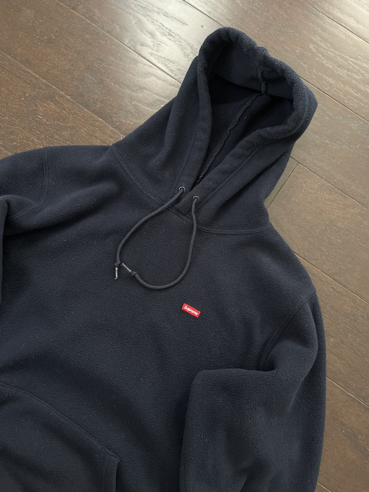 Supreme Supreme Polartec Small Box Logo Hooded Sweatshirt M Navy Size US M / EU 48-50 / 2 - 2 Thumbnail