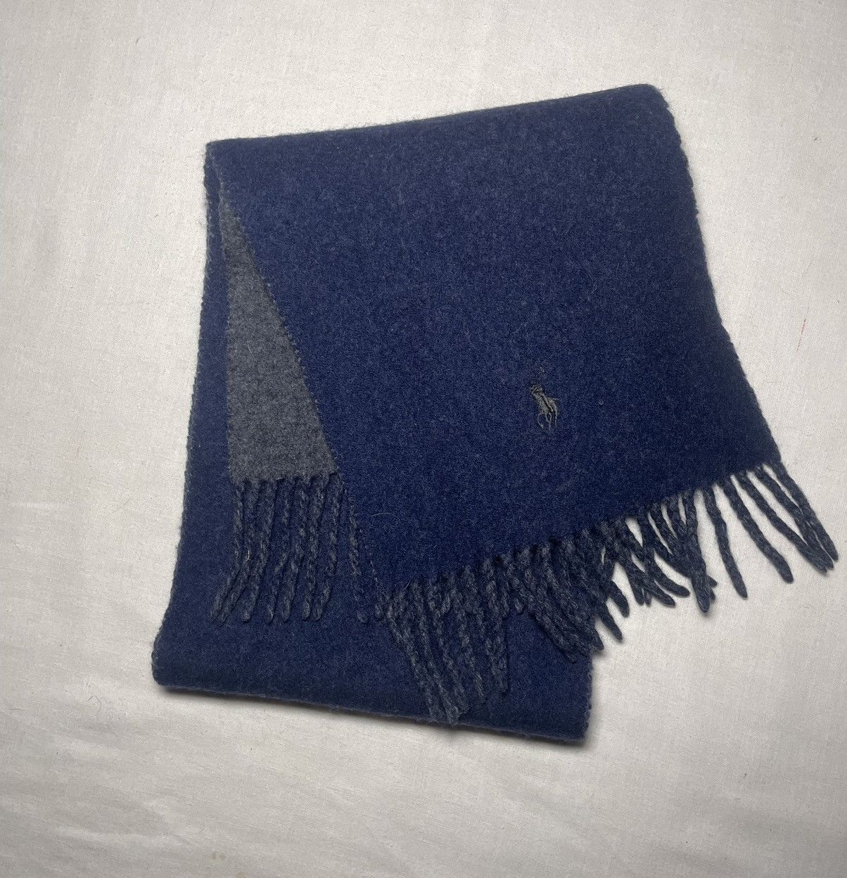 Polo Ralph Lauren × Ralph Lauren Polo Ralph Lauren navy grey wool scarf Size ONE SIZE - 2 Thumbnail