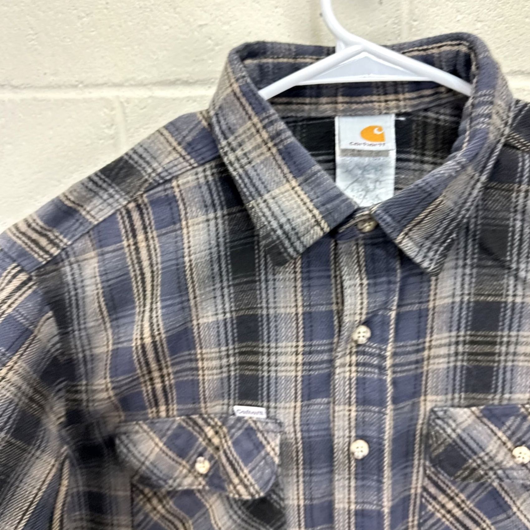 Carhartt VINTAGE Carhartt Shirt Mens XL Plaid Flannel Rugged Workwear USA 90s S32 Grunge Outdoor Pockets Button-Up Size US XL / EU 56 / 4 - 3 Thumbnail