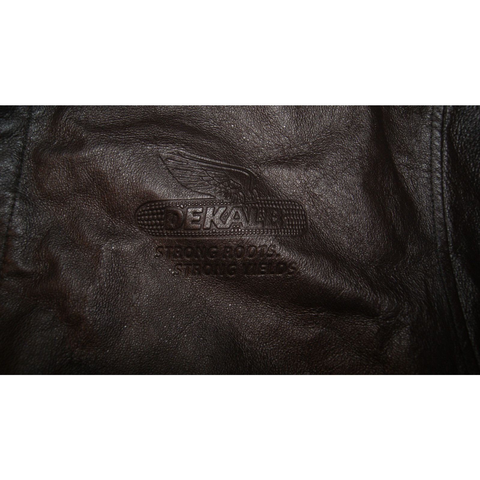 Vintage VTG Dekalb Seed Corn Roots Brown Leather Jacket Coat XL Size US XL / EU 56 / 4 - 4 Thumbnail