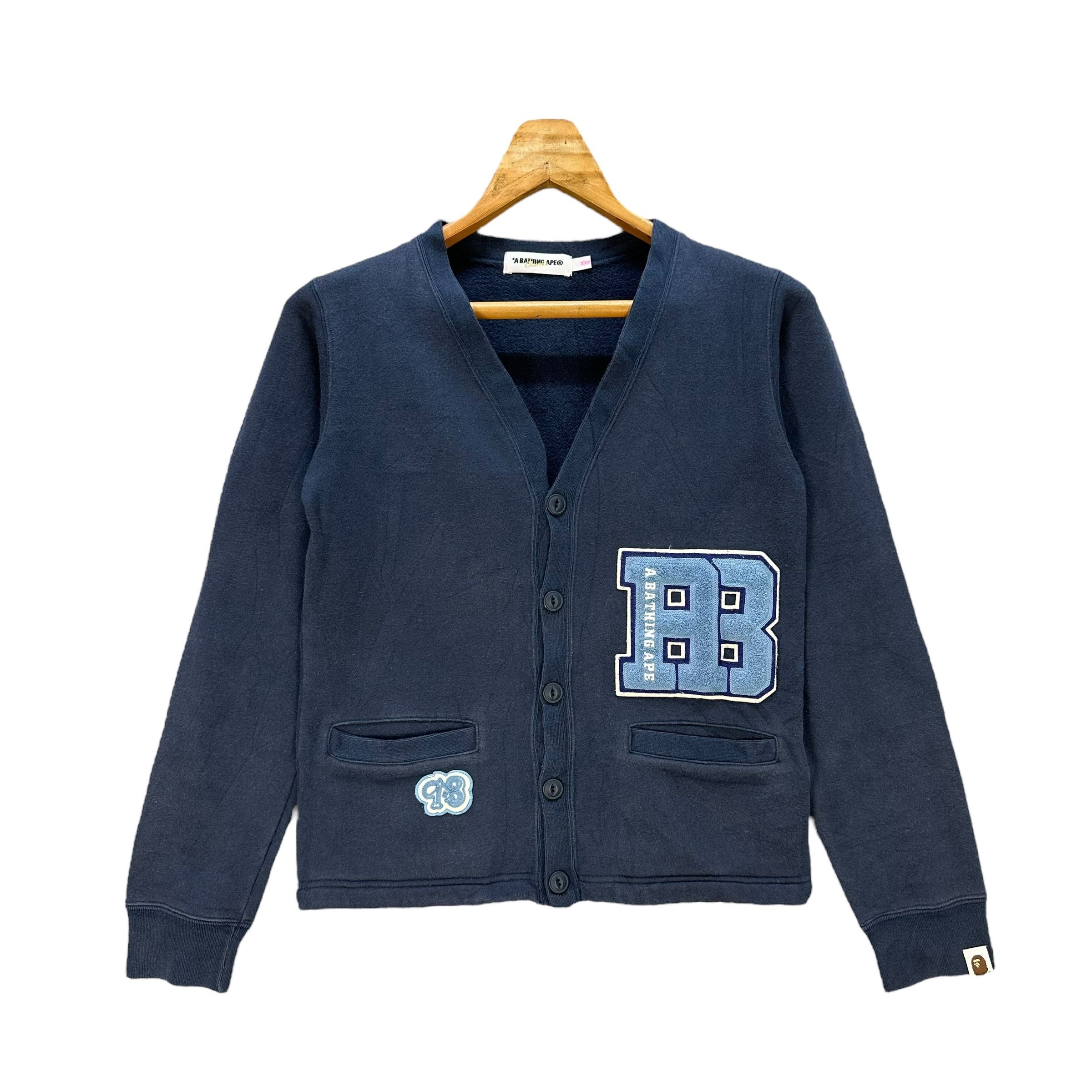 Bape A BATHING APE Cat Eyes Buttons Cardigan Sweater #A80-1919 Size XXS / US 00 / IT 34 - 1 Thumbnail